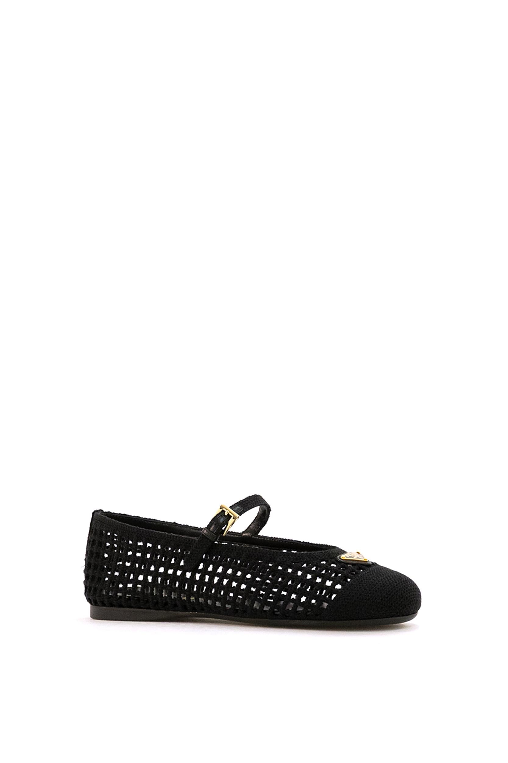 Ballerine in maglia crochet di colore nero<BR/> 1F364O F 005 2F46 F0002 PRADA