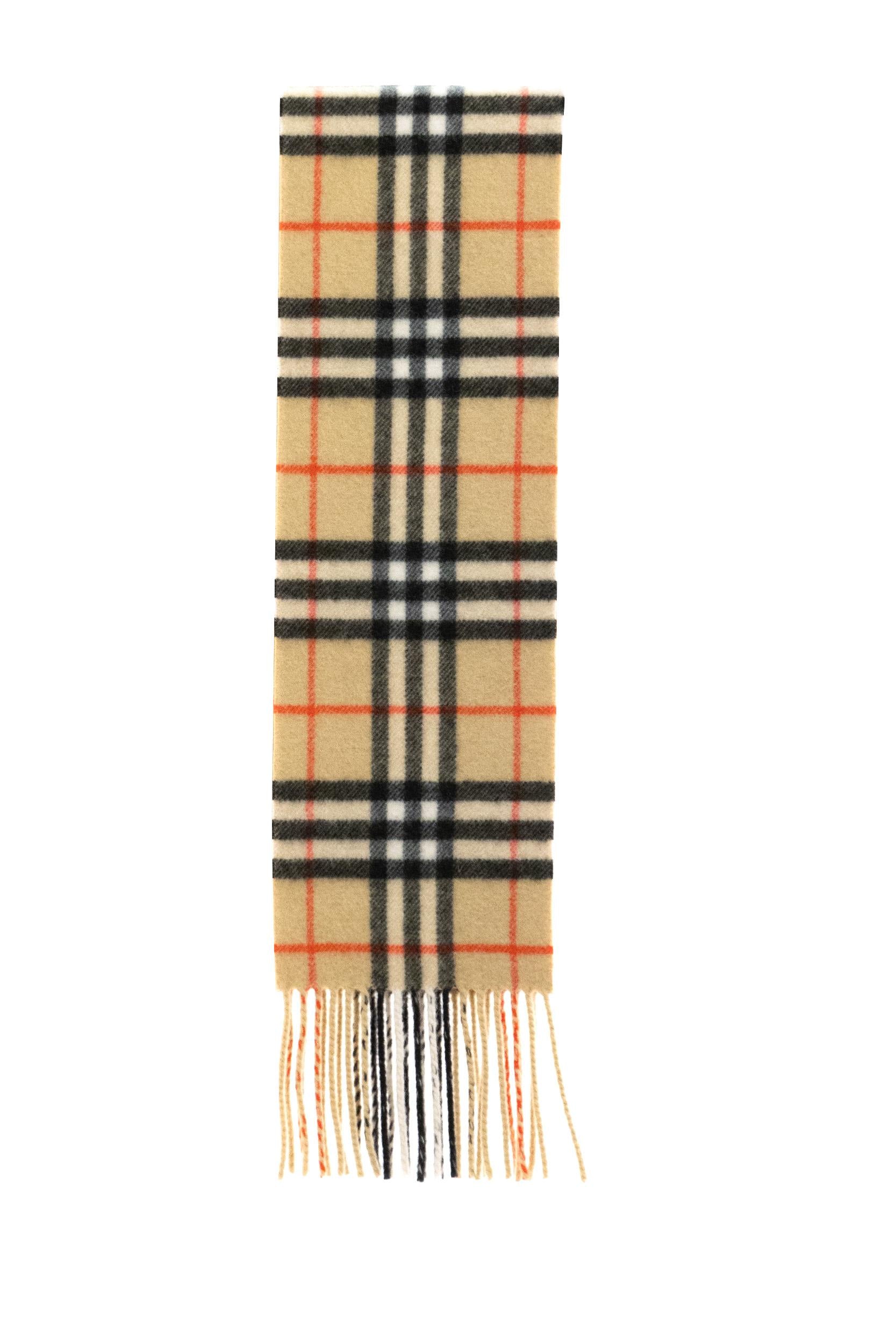 BURBERRY Sciarpa in cashmere Check color beige<BR/> 8113377 SAND BURBERRY