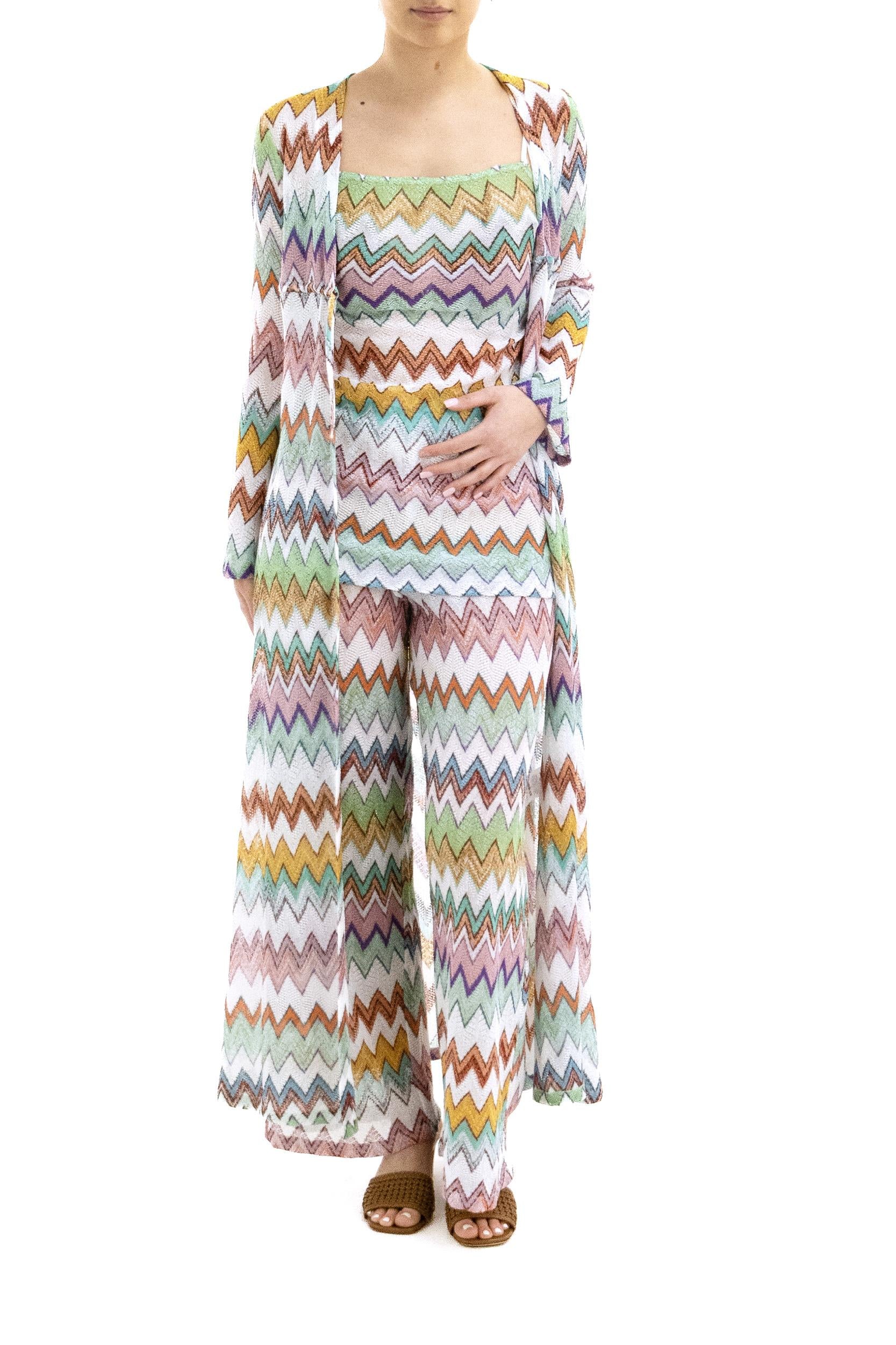 Abito copricostume in viscosa lamé con macro zig multicolore<BR/> MS26SQ0S-BR014K SM9X5 MISSONI
