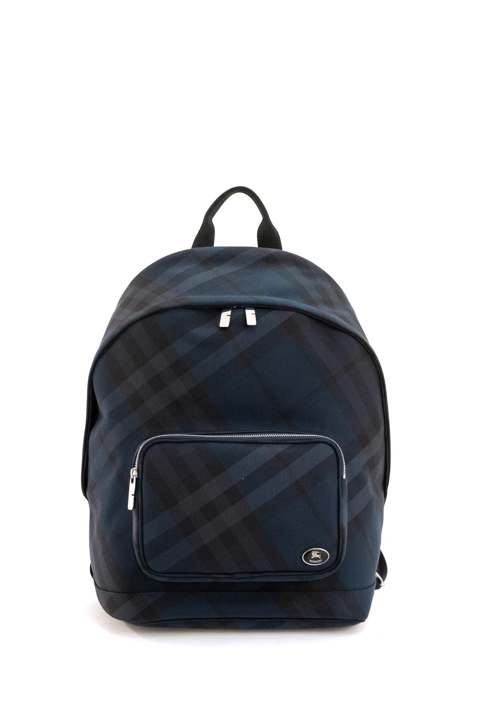 Zaino Grid in Burberry Check color blu<BR/> 8114609 NAVY BURBERRY