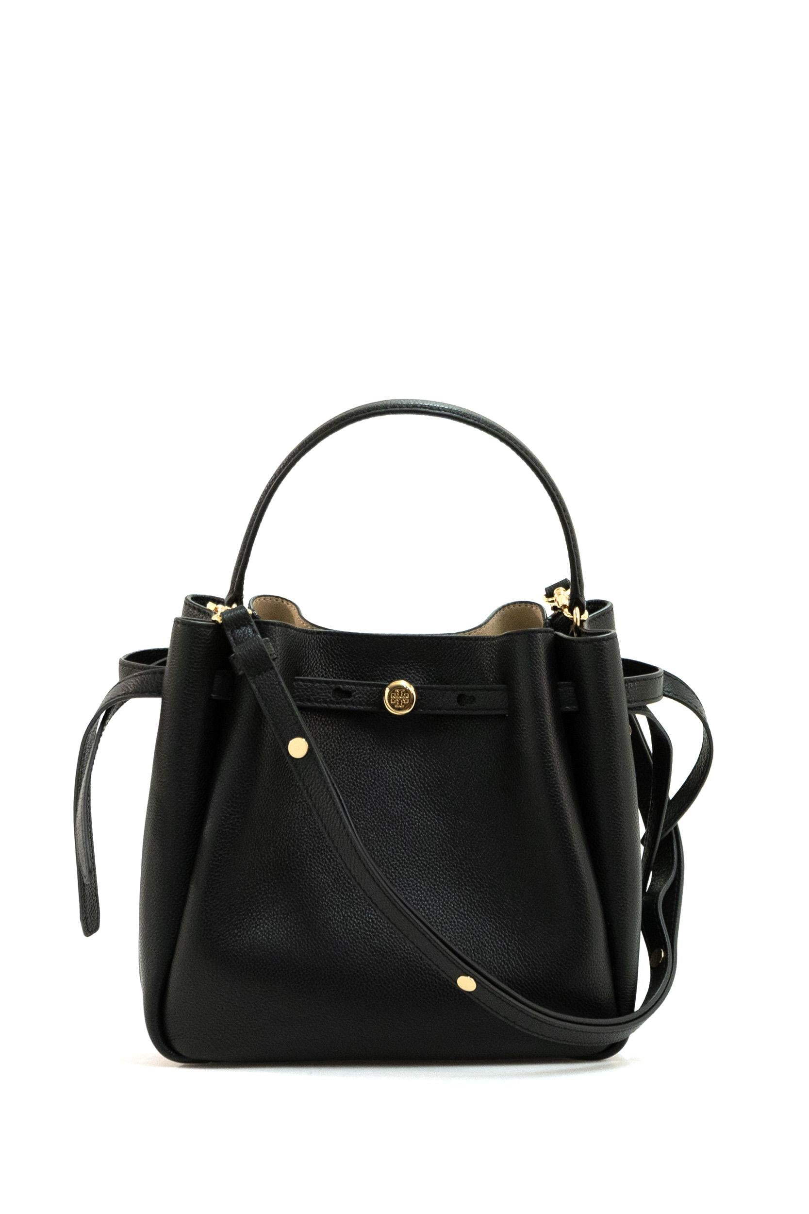 Borsa Romy in pelle martellata di colore nero<BR/> 166982 001 TORY BURCH