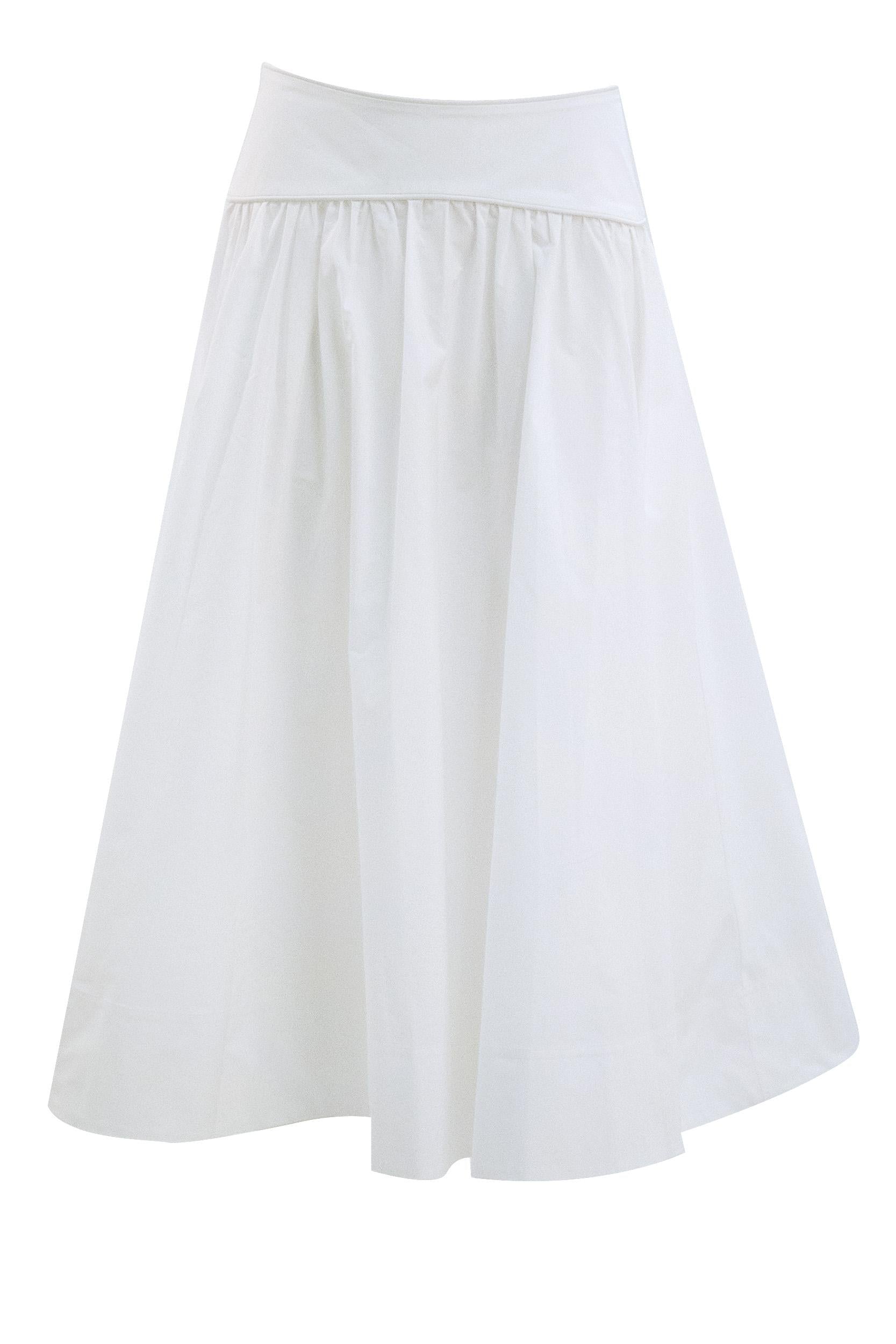 Gonna Midi in Popeline<BR/> 8854SS26R IVORY ZIMMERMANN