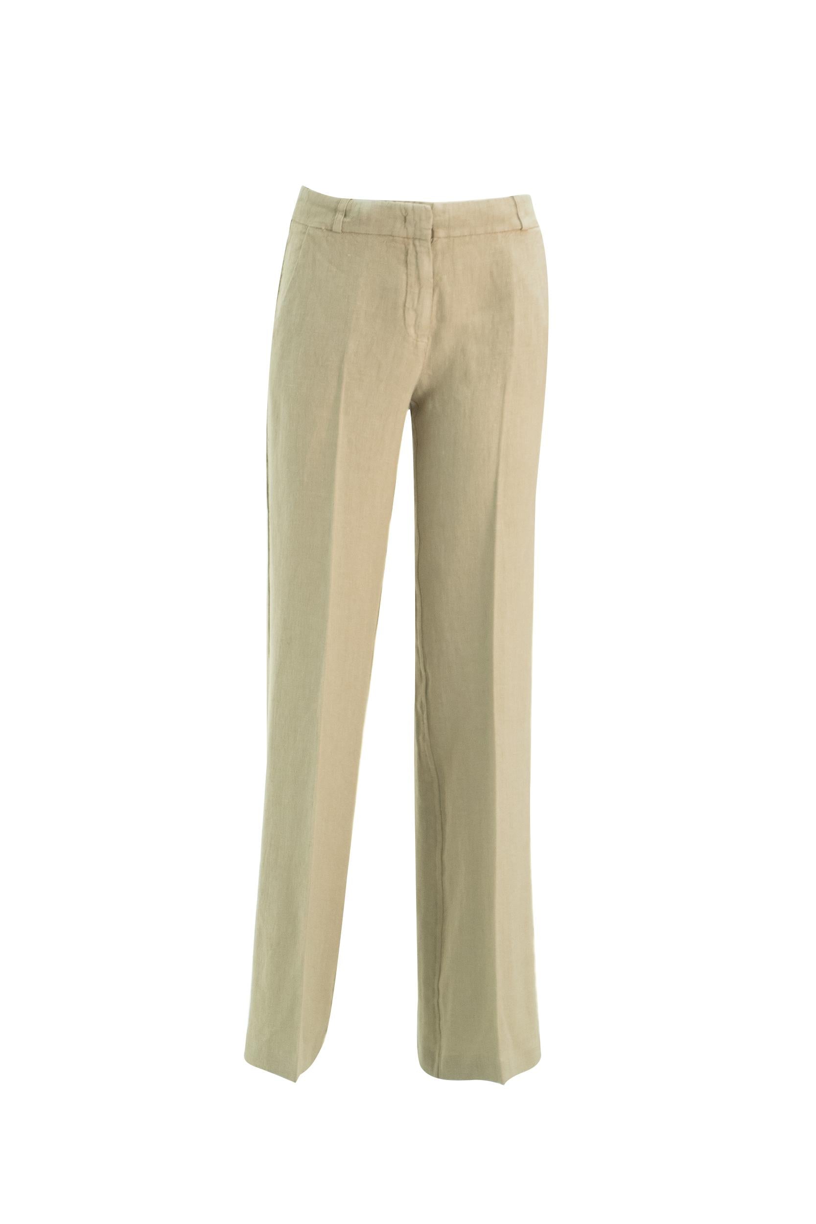 KILTIE KP282HT4502130 Pantalone in lino beige <BR/> KP282HT4502 130 KILTIE