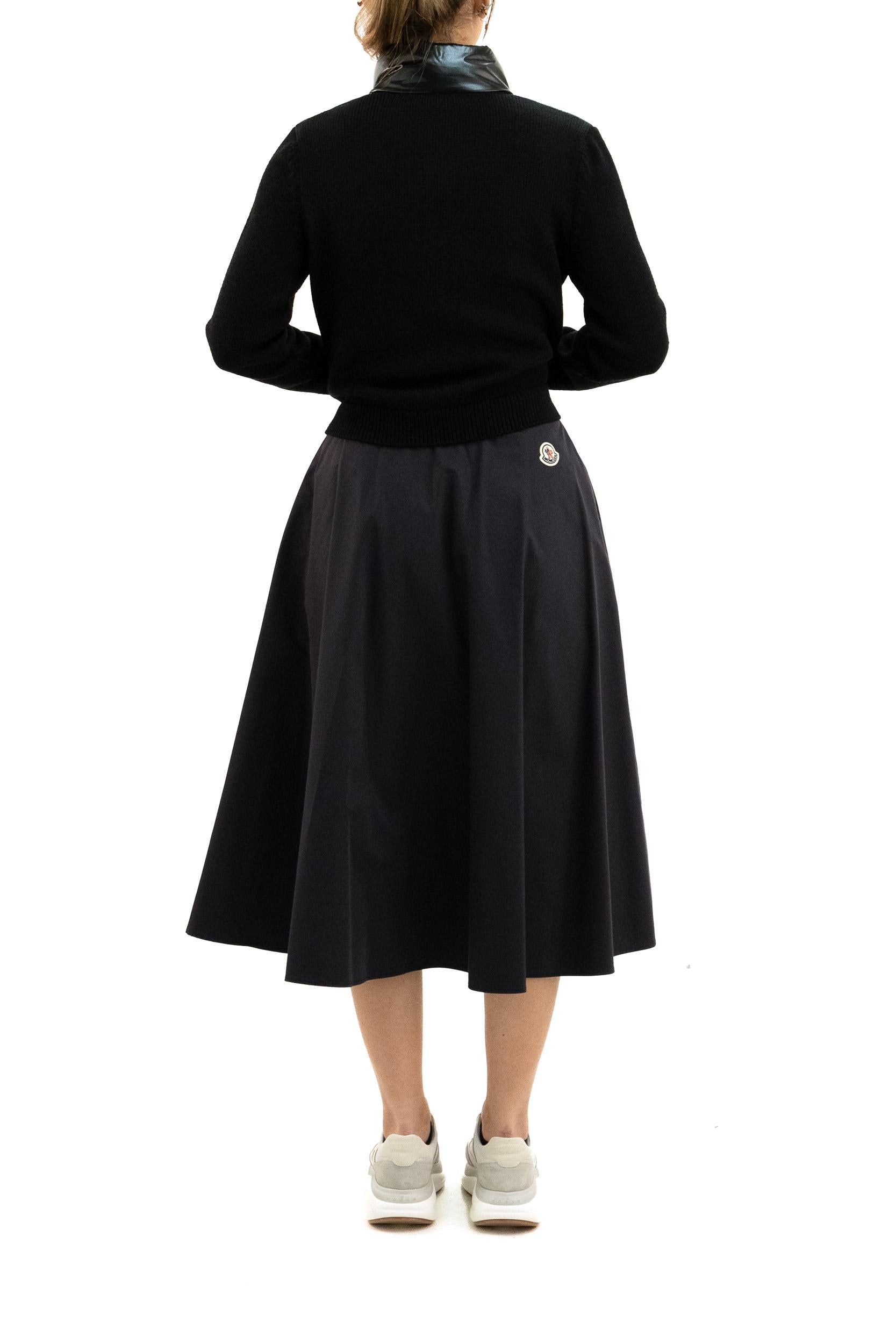 Gonna Midi in Cotone e Nylon<BR/> 2D000-13 54ARP 742 MONCLER