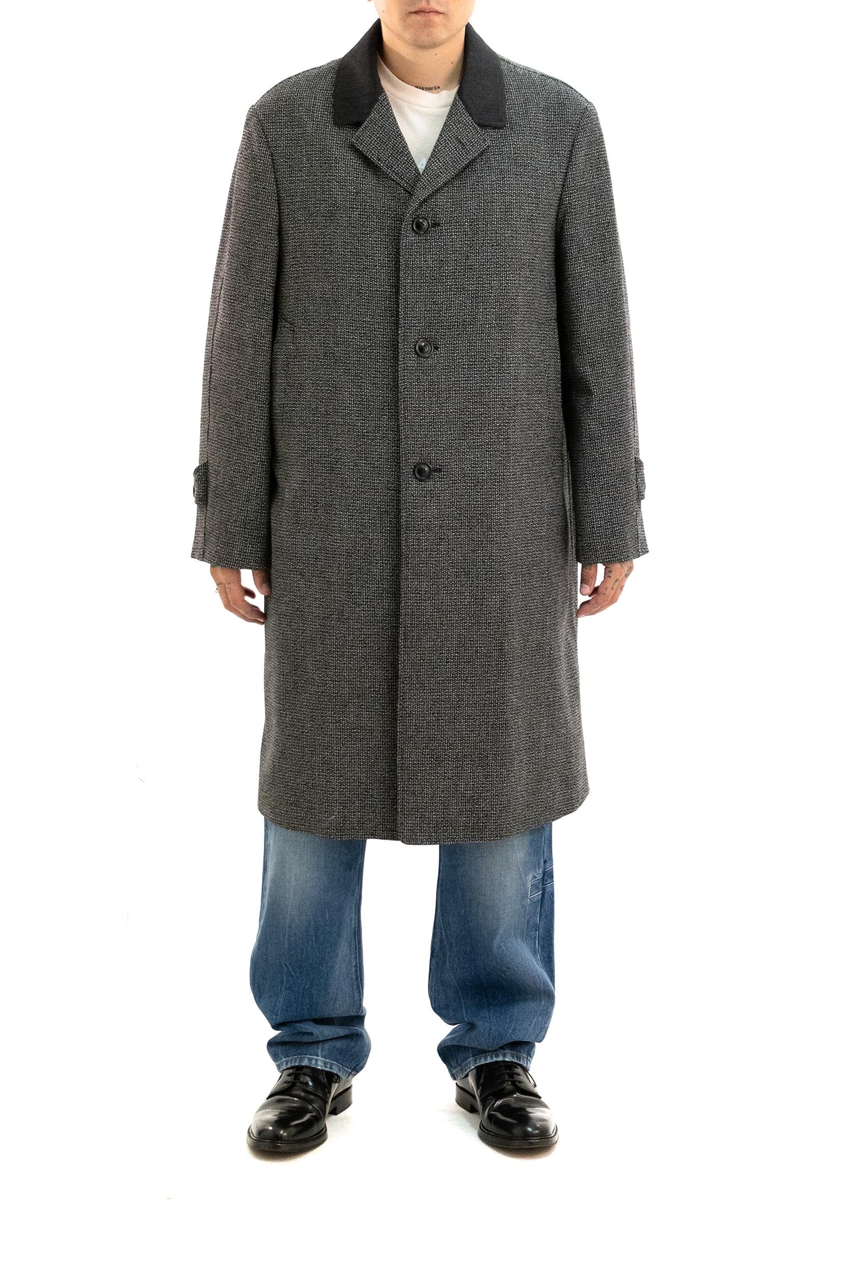 MAISON MARGIELA Cappotto in lana sale e pepe<BR/> S50AA0159 M35485 001F MAISON MARGIELA
