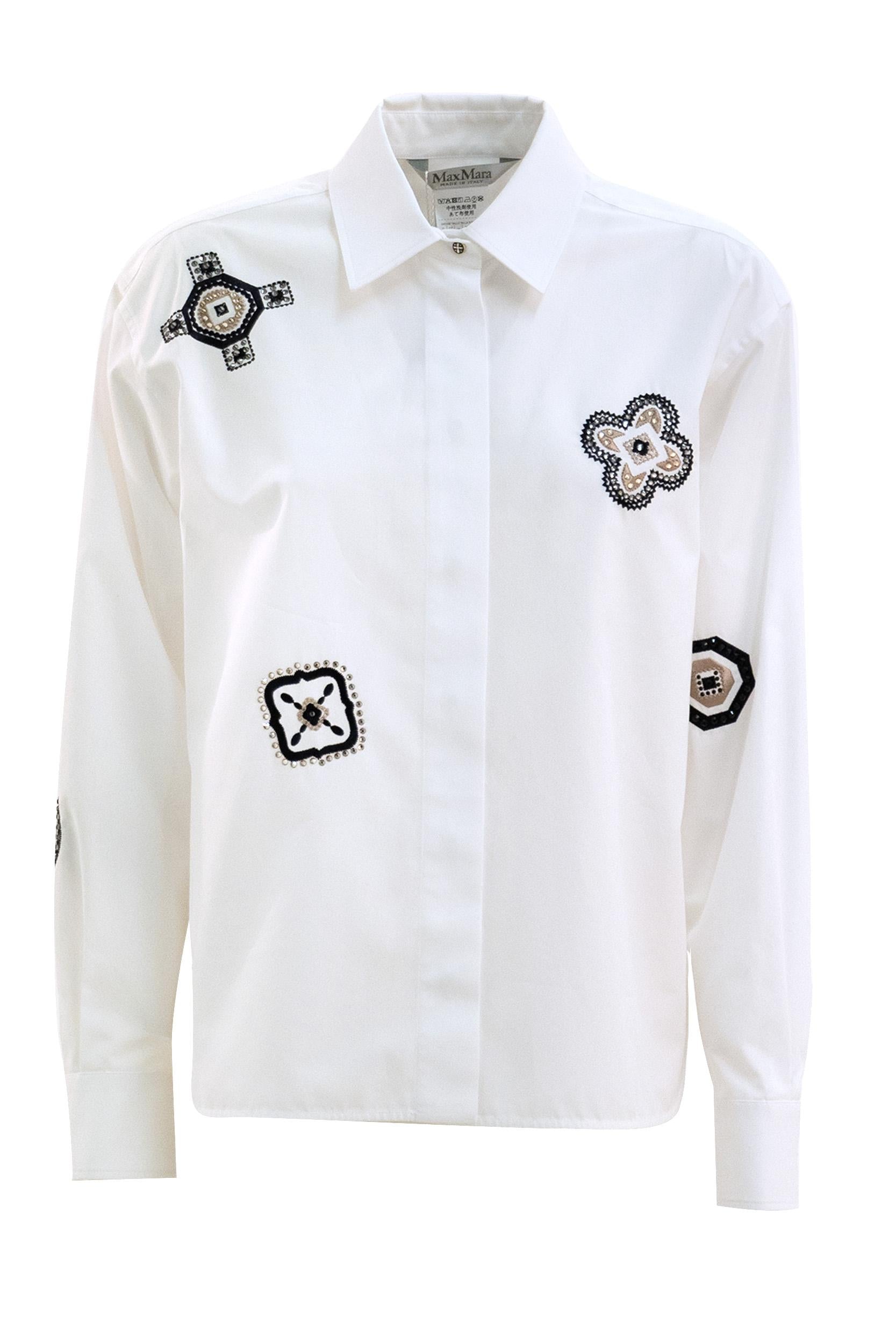 Camicia in popeline di colore bianco<BR/> MXMSHOCK 001 MAX MARA