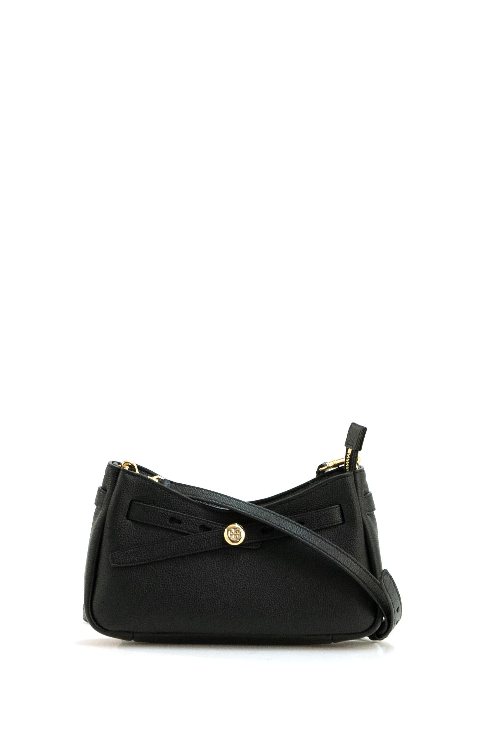 Borsa Romy Top in pelle martellata di colore nero<BR/> 179955 001 TORY BURCH