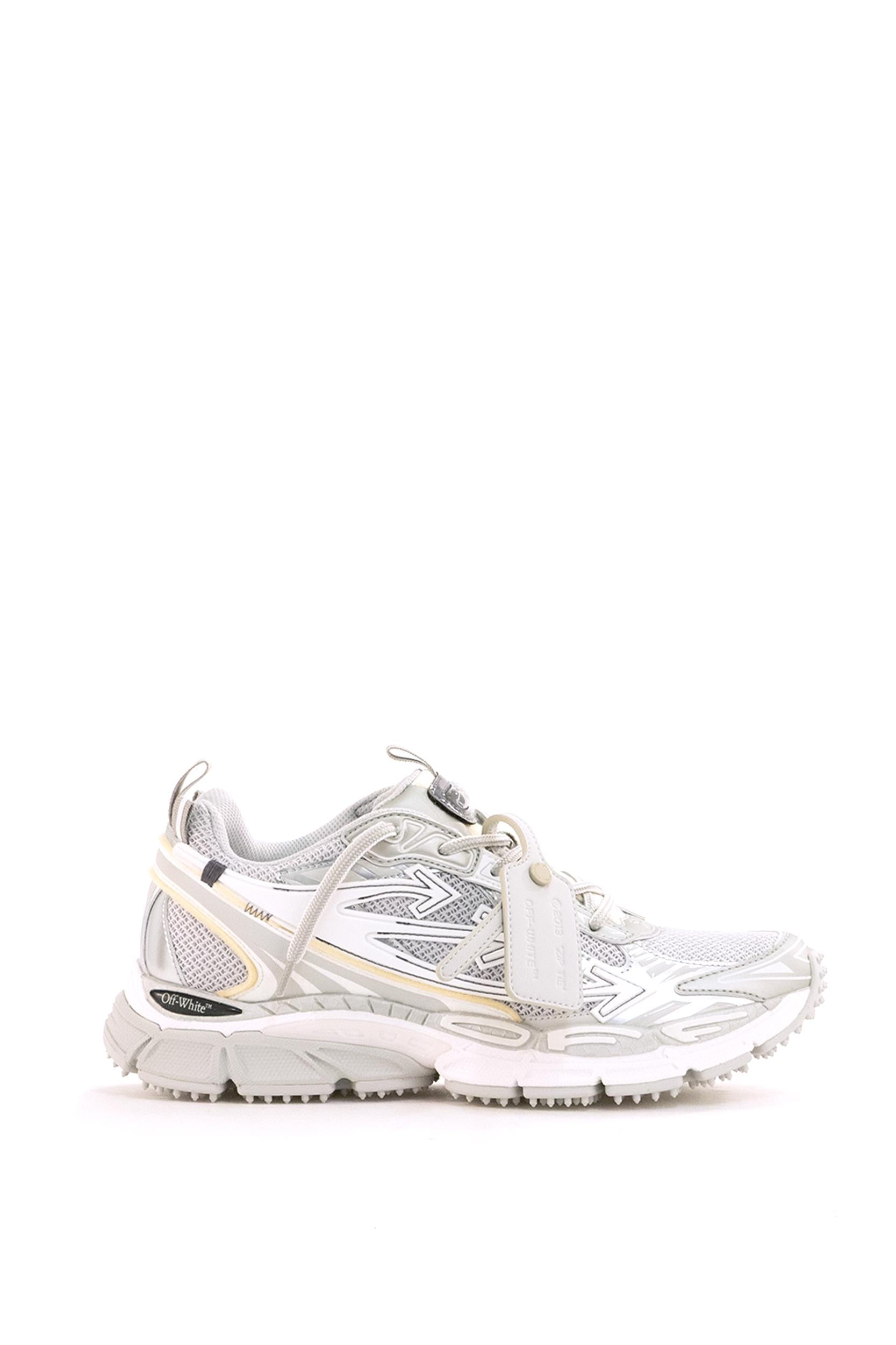 Sneakers Be Right Back in Pelle e Mesh di colore bianco e grigio<BR/> M295C9F001OFW0972 GREY SILVER OFF WHITE
