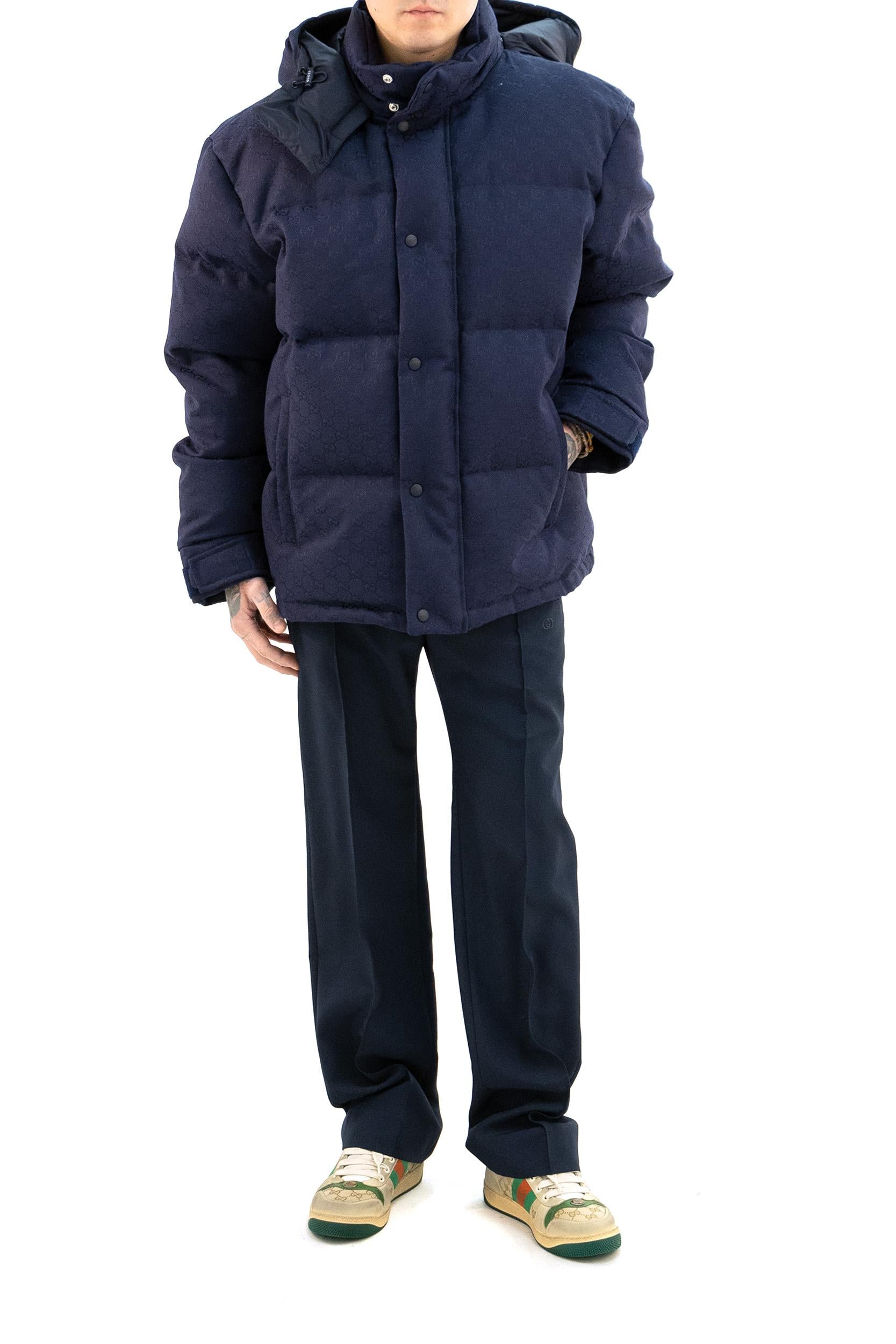 Piumino in tessuto GG color blu scuro<BR/> 794868 Z8BS8 4596 GUCCI