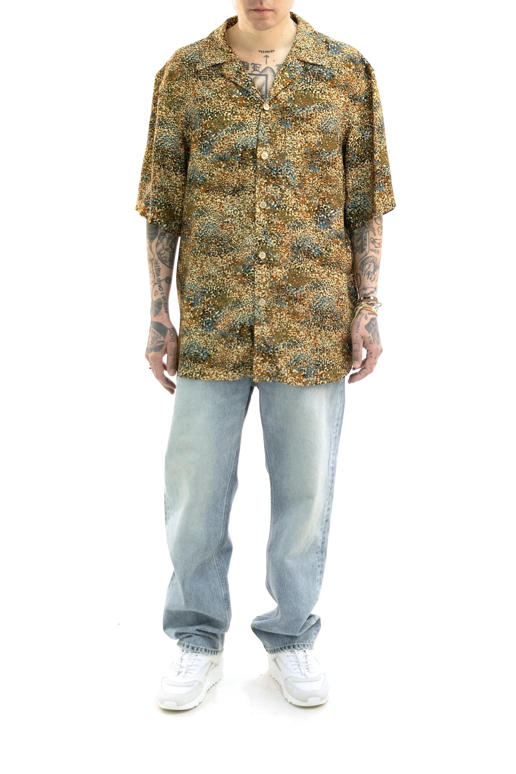 Camicia in Viscosa con Motivo Coriandoli<BR/> 860621 Y2N18 2202 SAINT LAURENT
