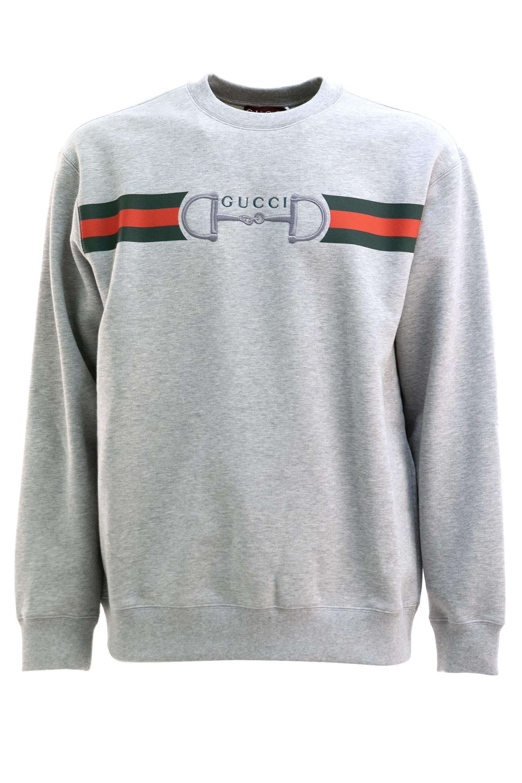 Felpa in Jersey di Cotone con Stampa<BR/> 848737 XJHOK 1056 GUCCI