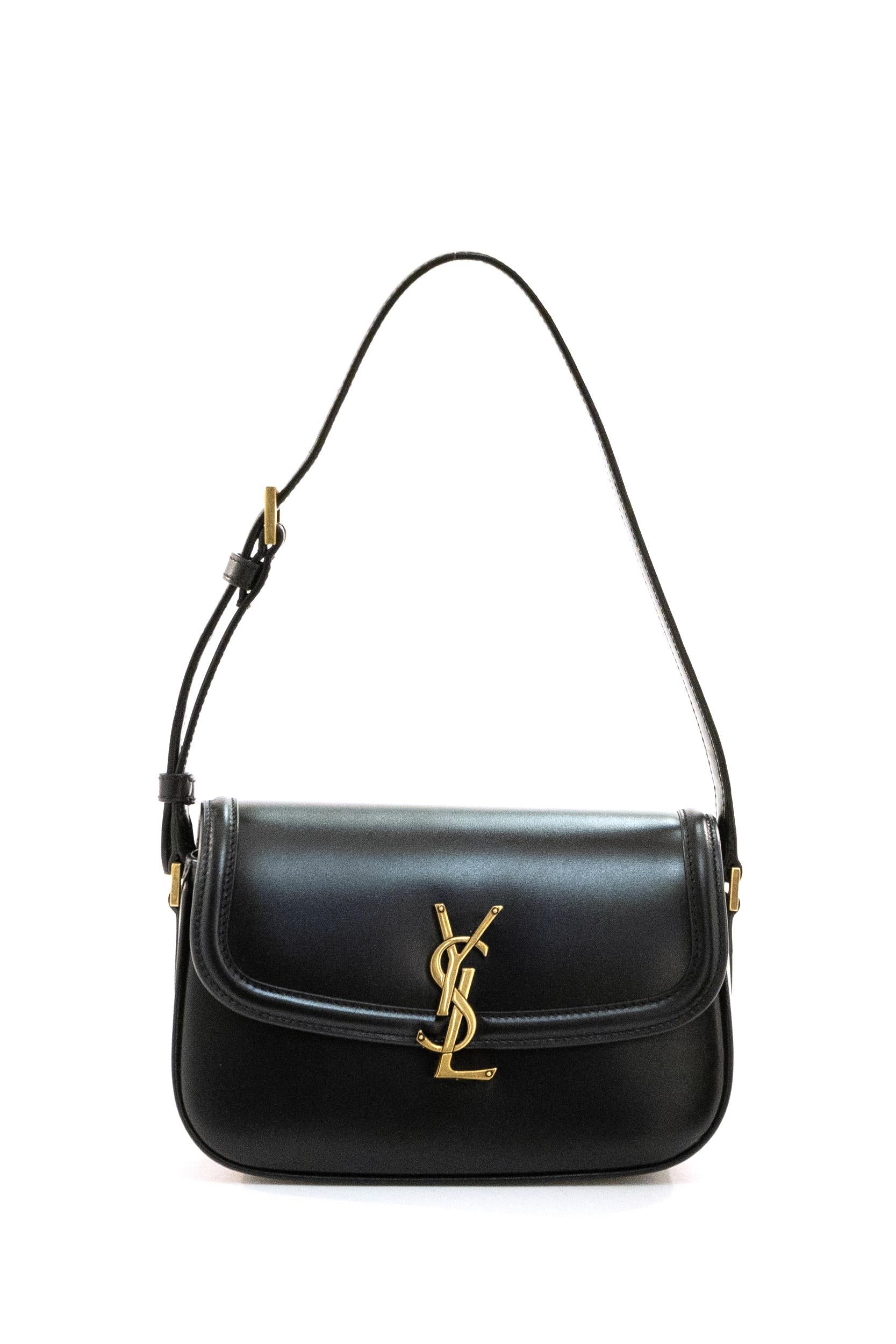 Borsa Solferino in pelle Box color nero<BR/> 843524 0SX0W 1000 SAINT LAURENT
