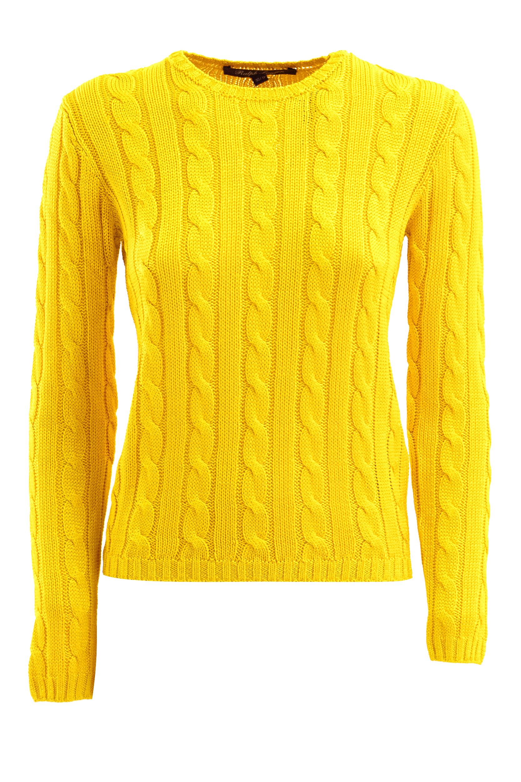 Pullover in Seta Giallo<BR/> 290900054035 YELLOW RALPH LAUREN