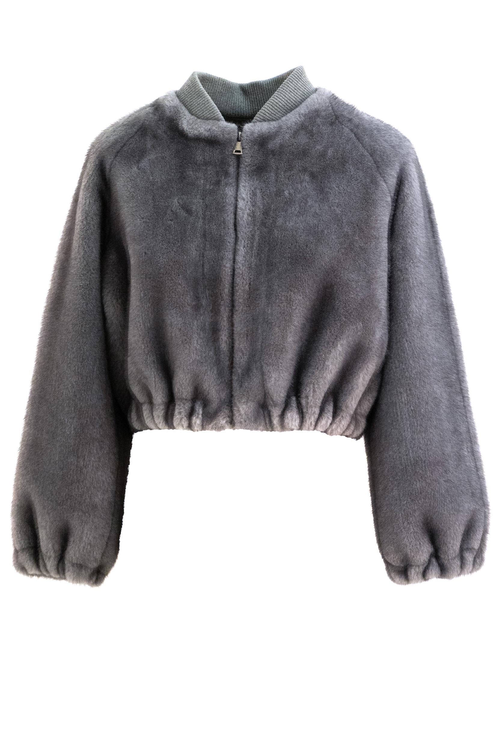 Blouson in Ecopelliccia<BR/> E3114 ECO MINK SAPPHIRE VALENTINI 1972