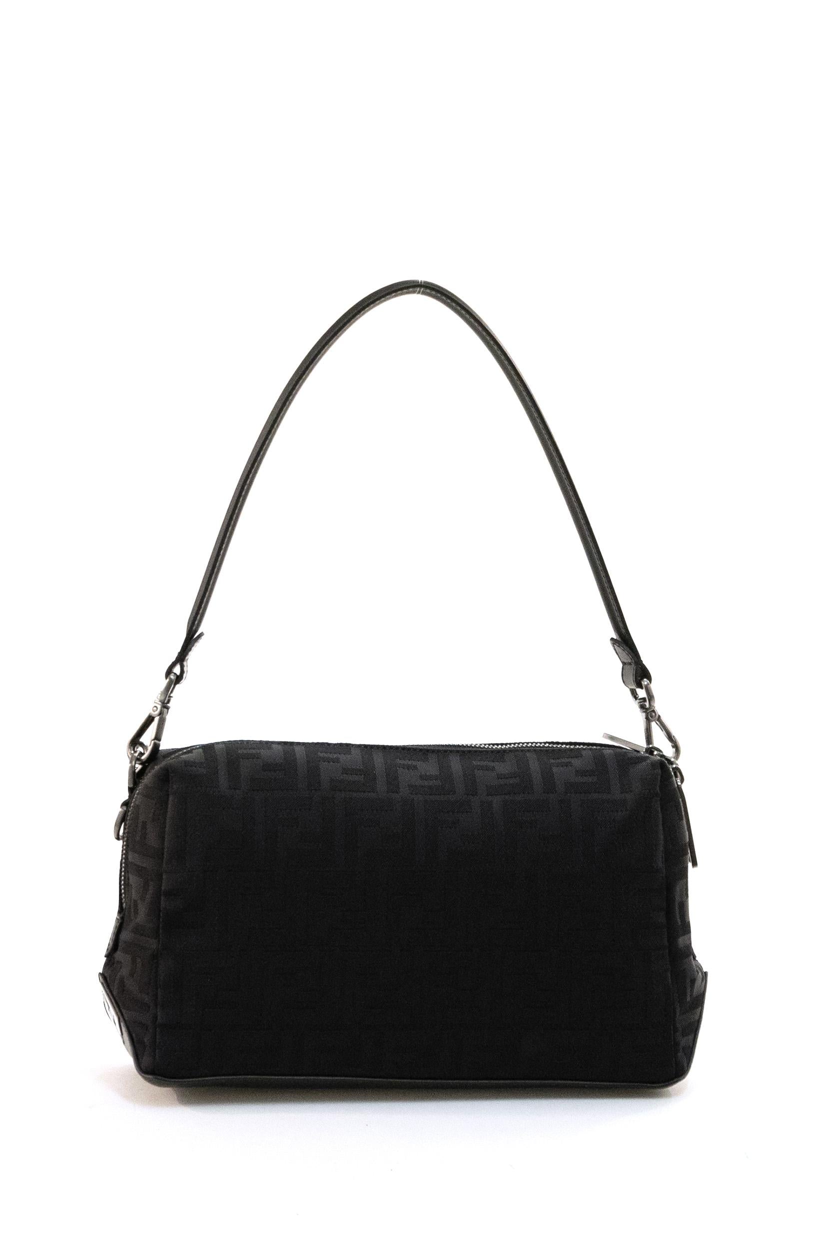 Borsa Fendi Lui in nylon FF color nero<BR/> 7VA672 AVC6 F0SAJ FENDI