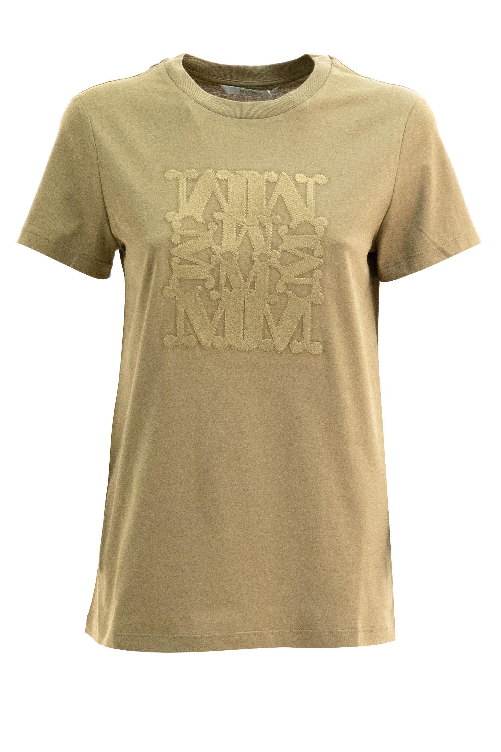 T-shirt in jersey color kaki<BR/> MXMGIOVANE 007 MAX MARA