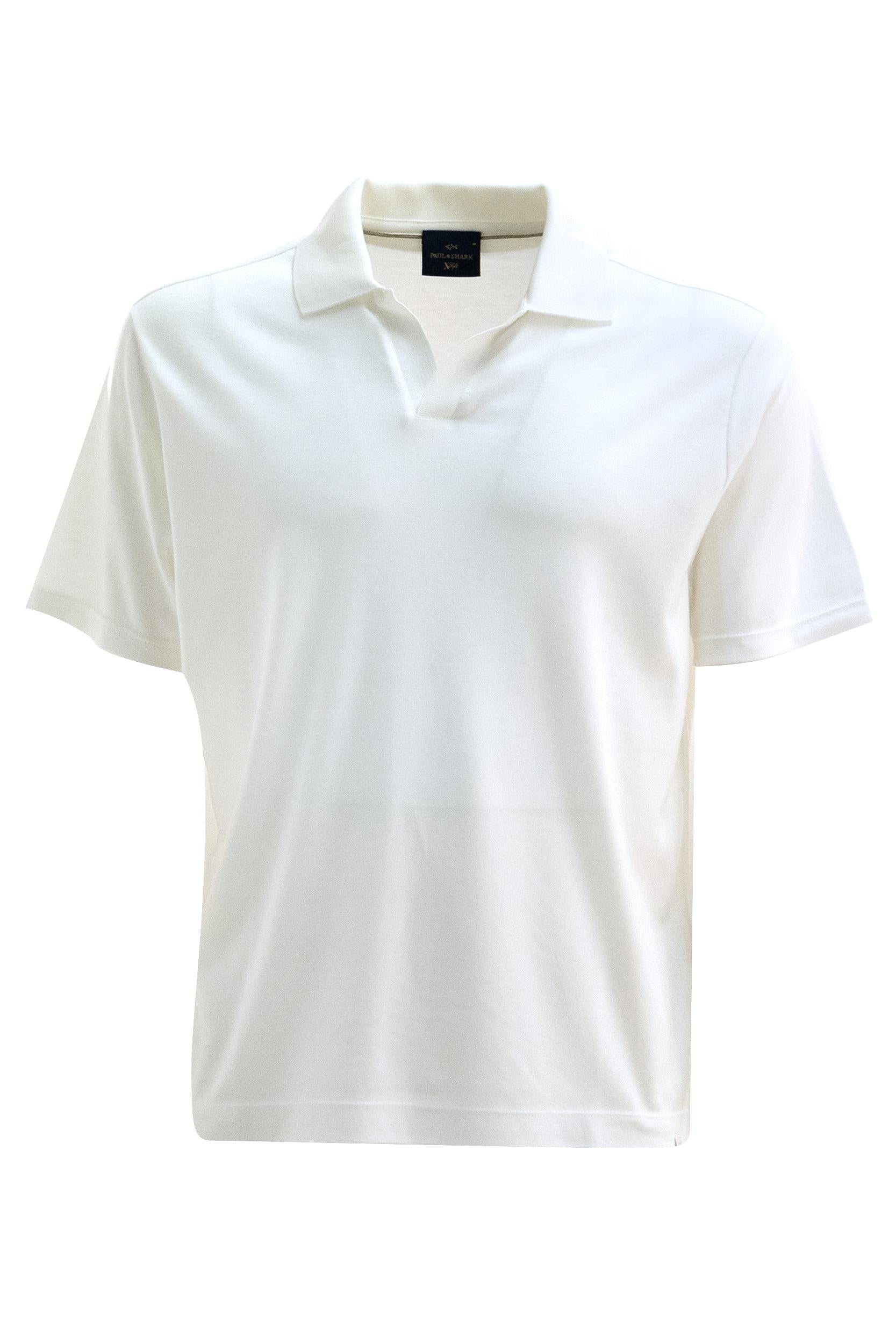 Polo Open Collar X-Soft in Cotone Interlock<BR/> 26411254 108 PAUL & SHARK