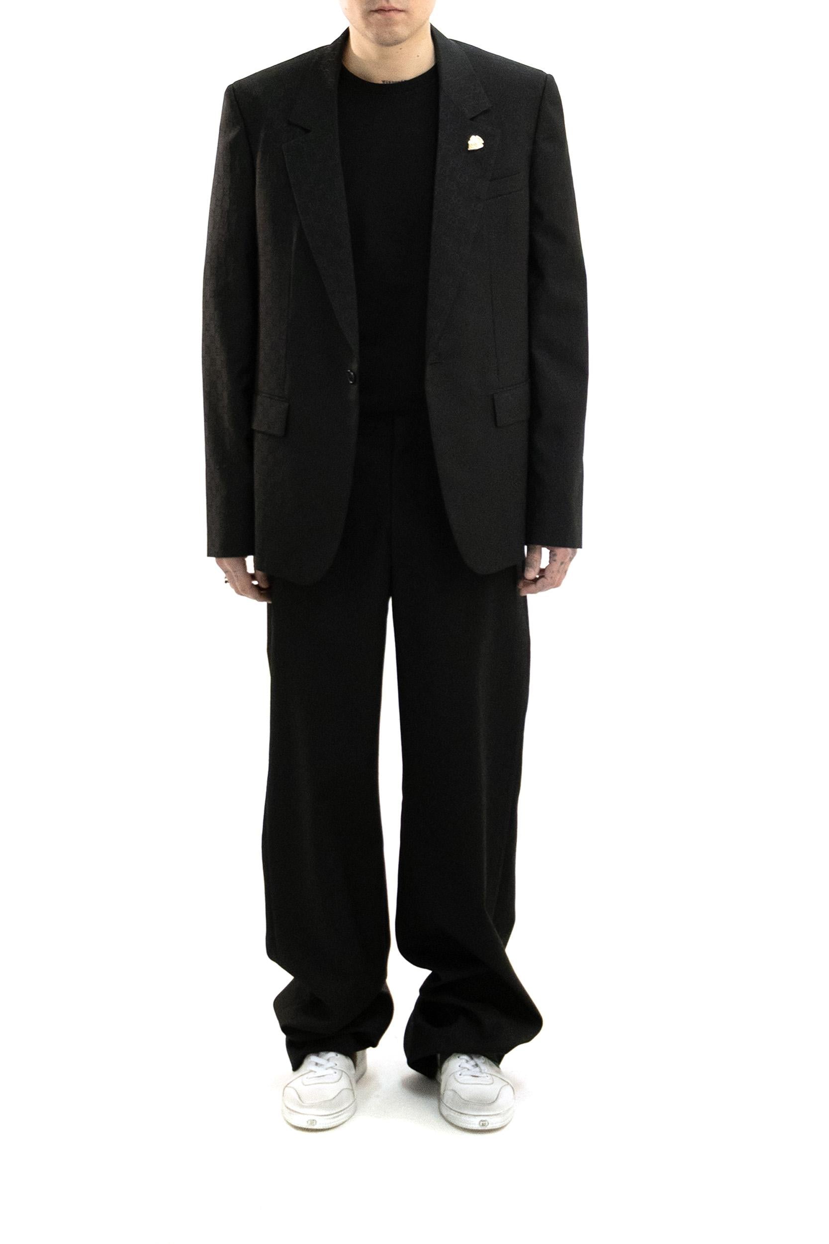 Giacca Monopetto in Lana GG<BR/> 864110 ZAUP1 1000 GUCCI