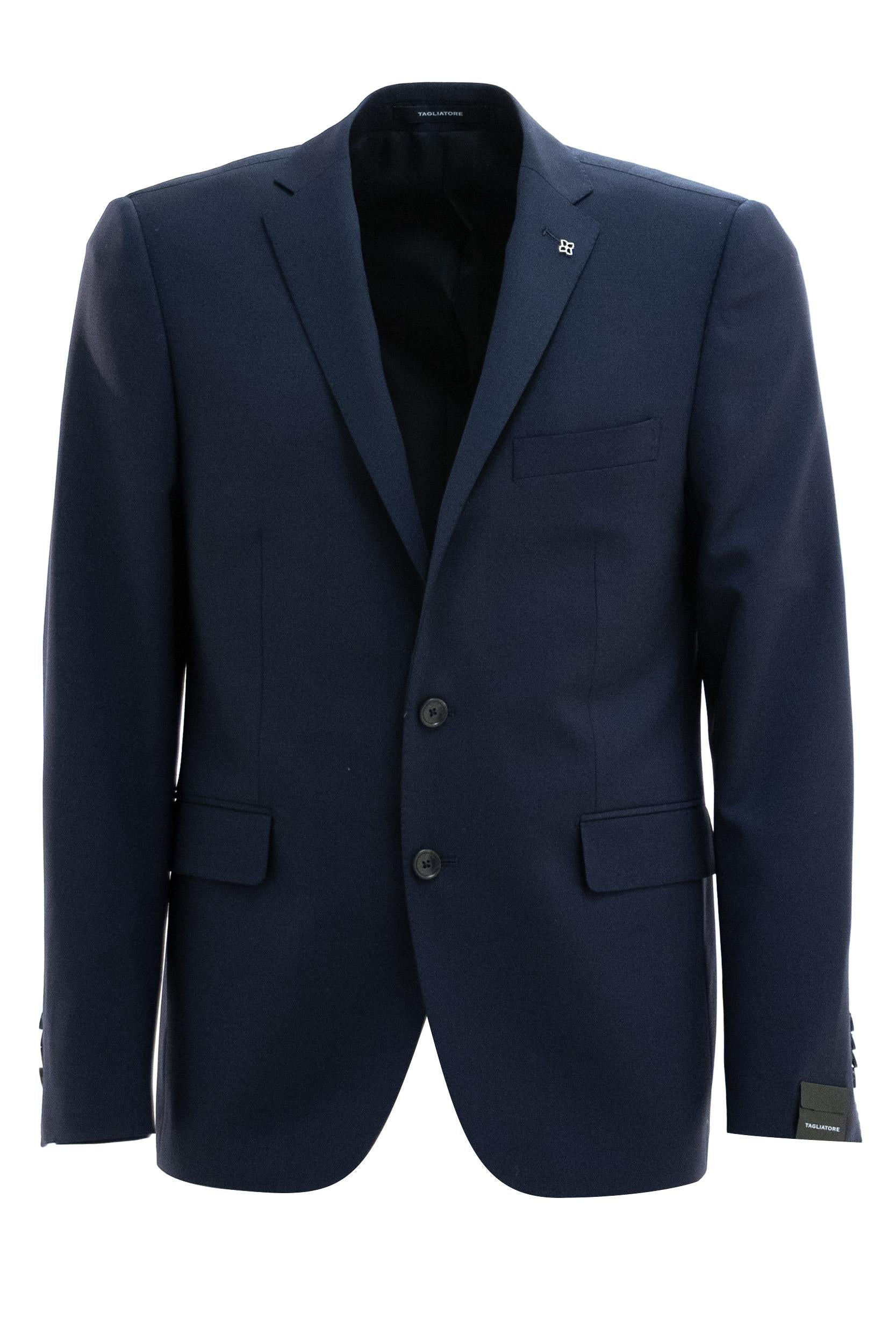 Abito monopetto in lana di colore blu<BR/> 2FBR22B01 550034 I3089 TAGLIATORE