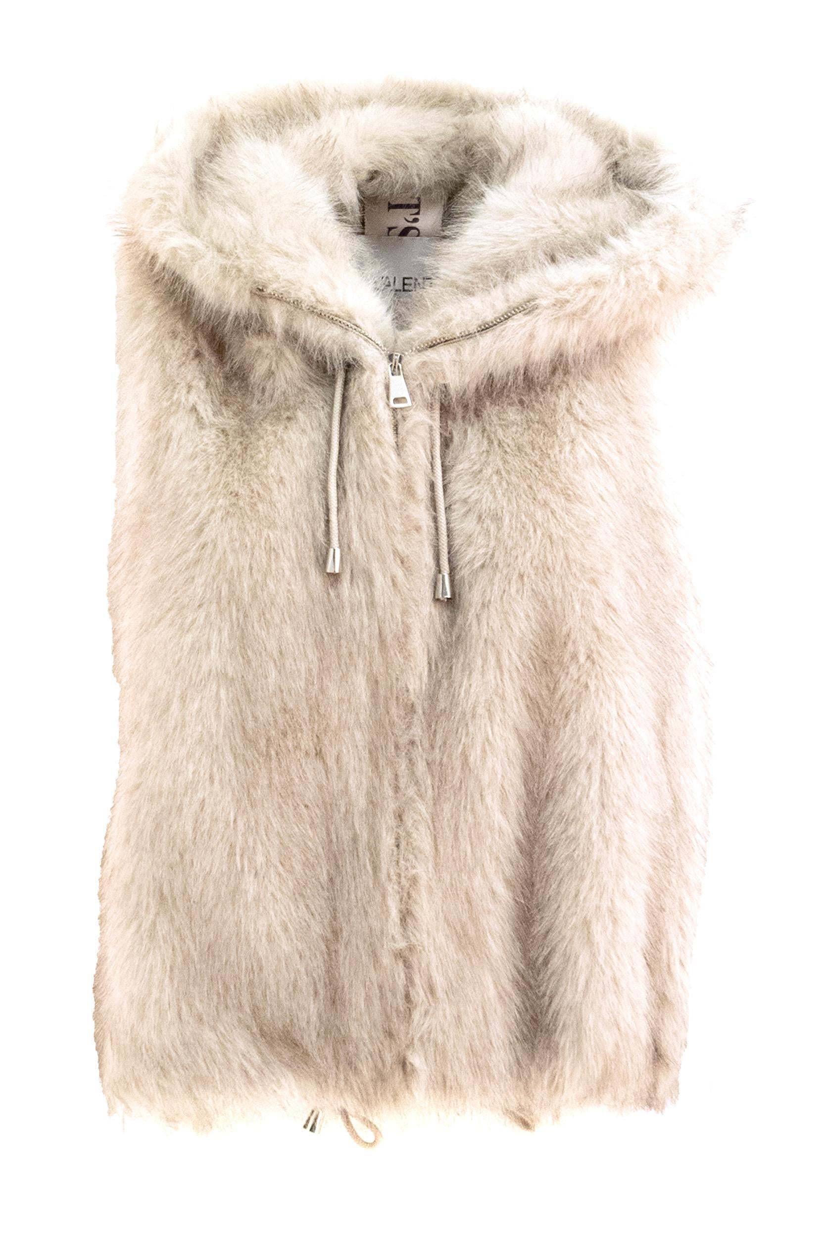 Gilet in Ecopelliccia<BR/> E3144 ECO ZIBELLINO LINEN VALENTINI 1972