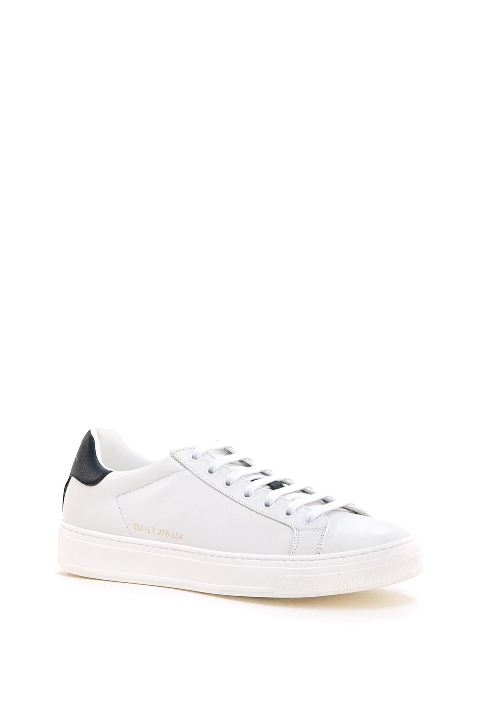 Sneakers CU | LT 707 in pelle di colore bianco<BR/> CU | LT 278 ATLANTIC BLUE CU | LT ESSENCE