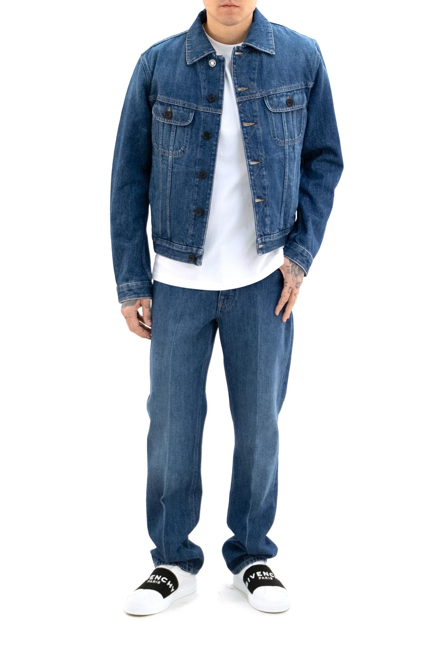 Giacca in denim blu <BR/> BM01EL5177 420 GIVENCHY