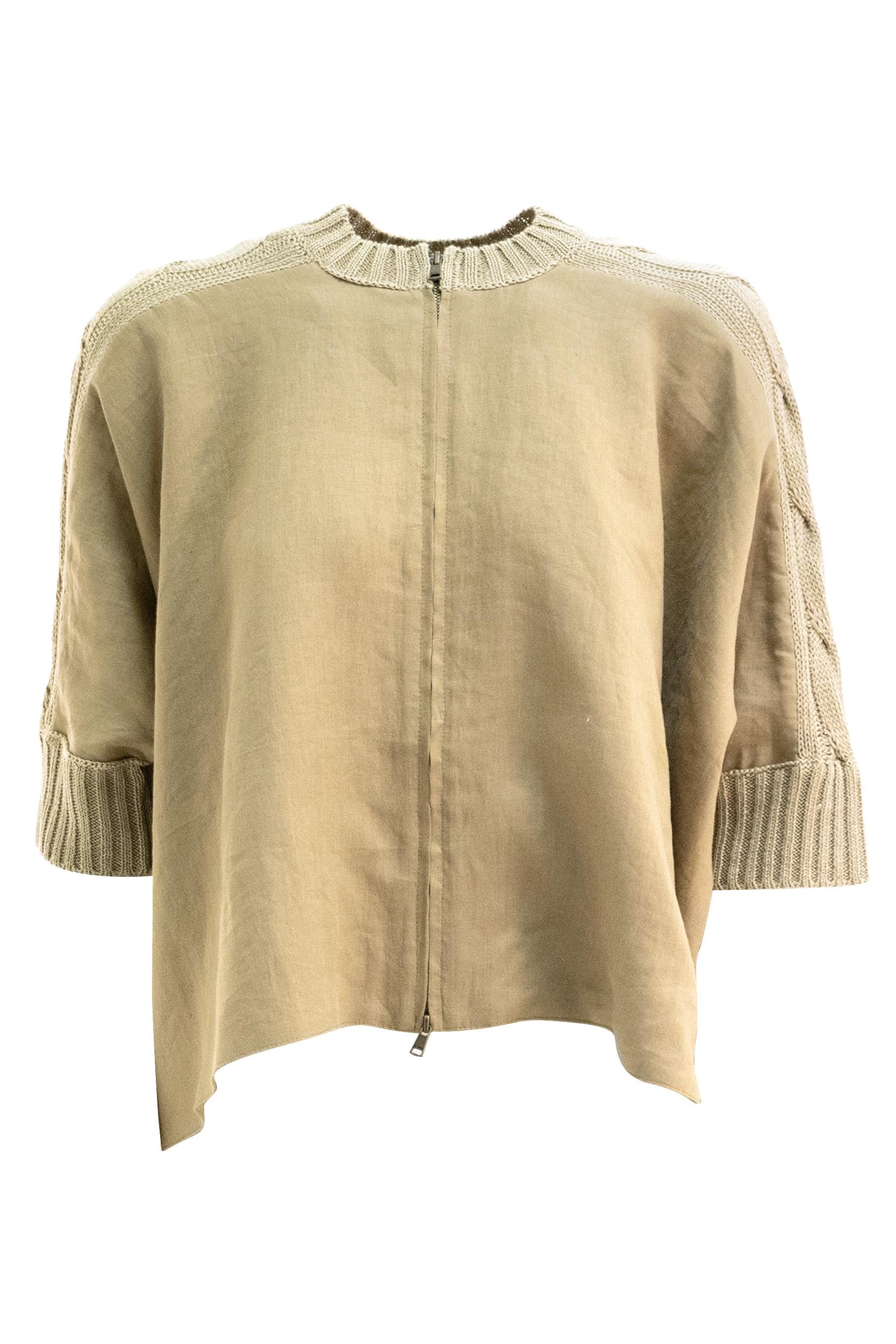 Cardigan in lino color beige<BR/> MXMERESIA 002 MAX MARA