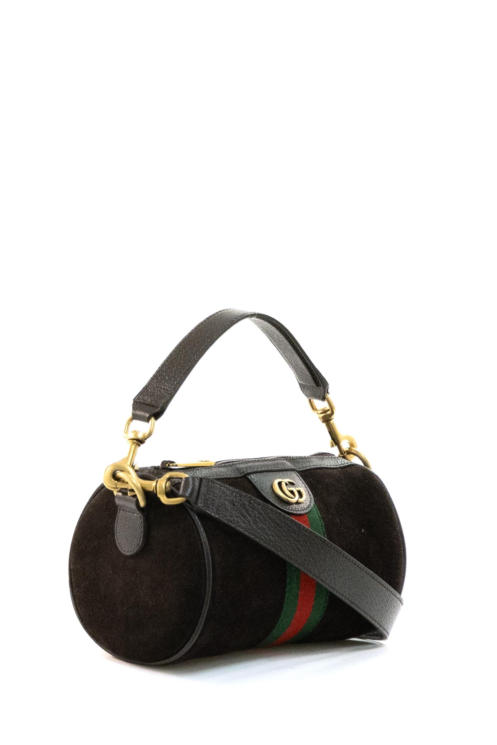 Mini borsa Ophidia in suede color marrone<BR/> 846869 AAE1D 2041 GUCCI
