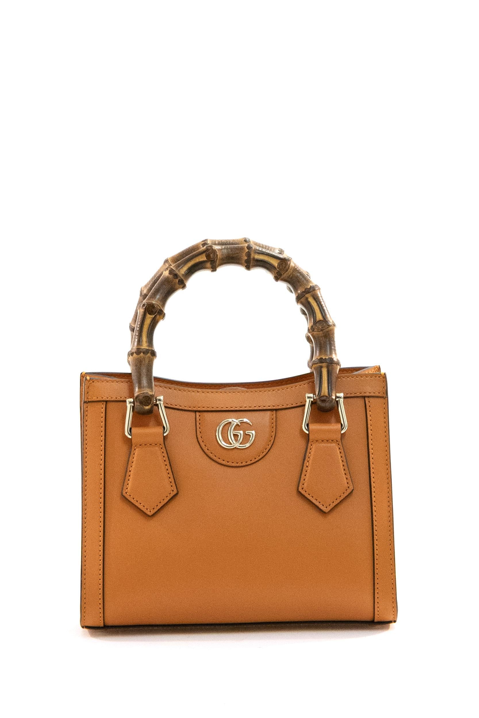Borsa tote Gucci Diana in pelle liscia di colore arancione<BR/> 832936 AAEDB 7626 GUCCI