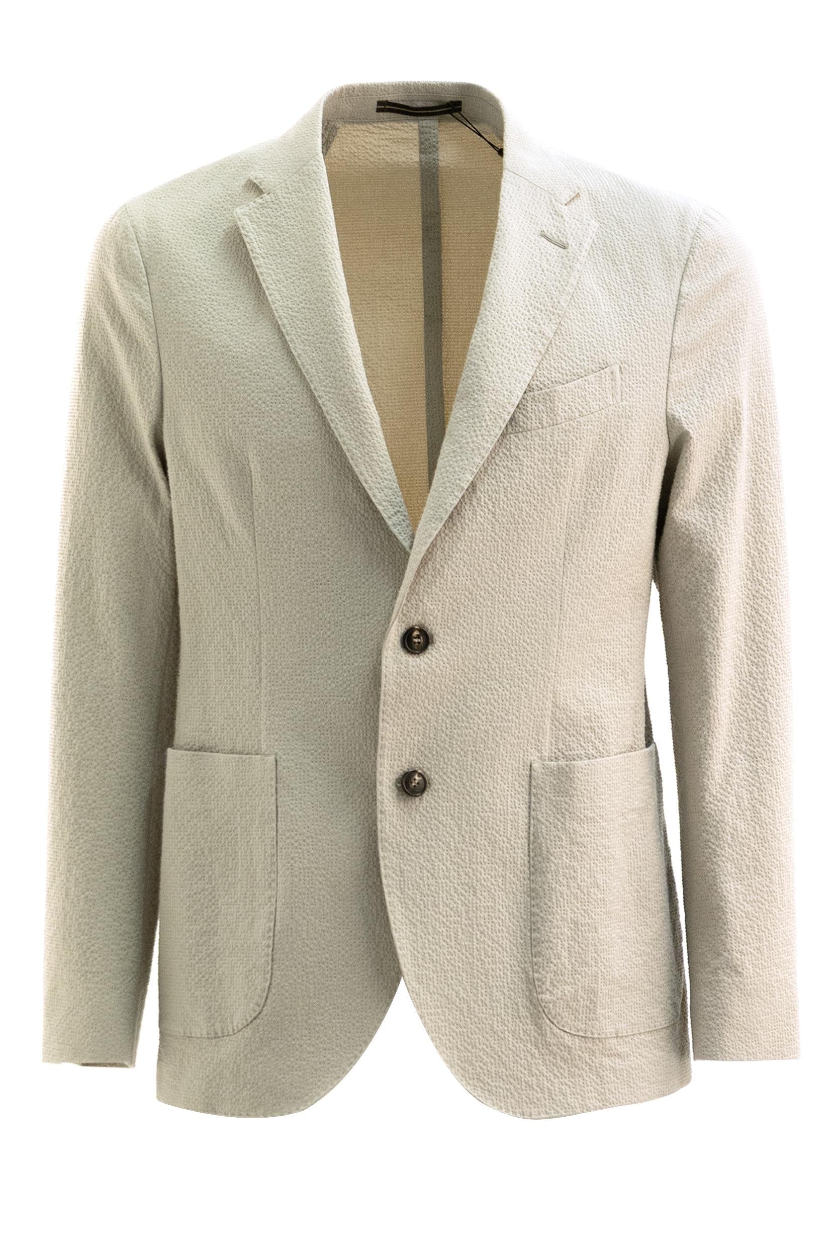 Giacca monopetto in seersucker color beige<BR/> 63I069 90469 410 INCOTEX