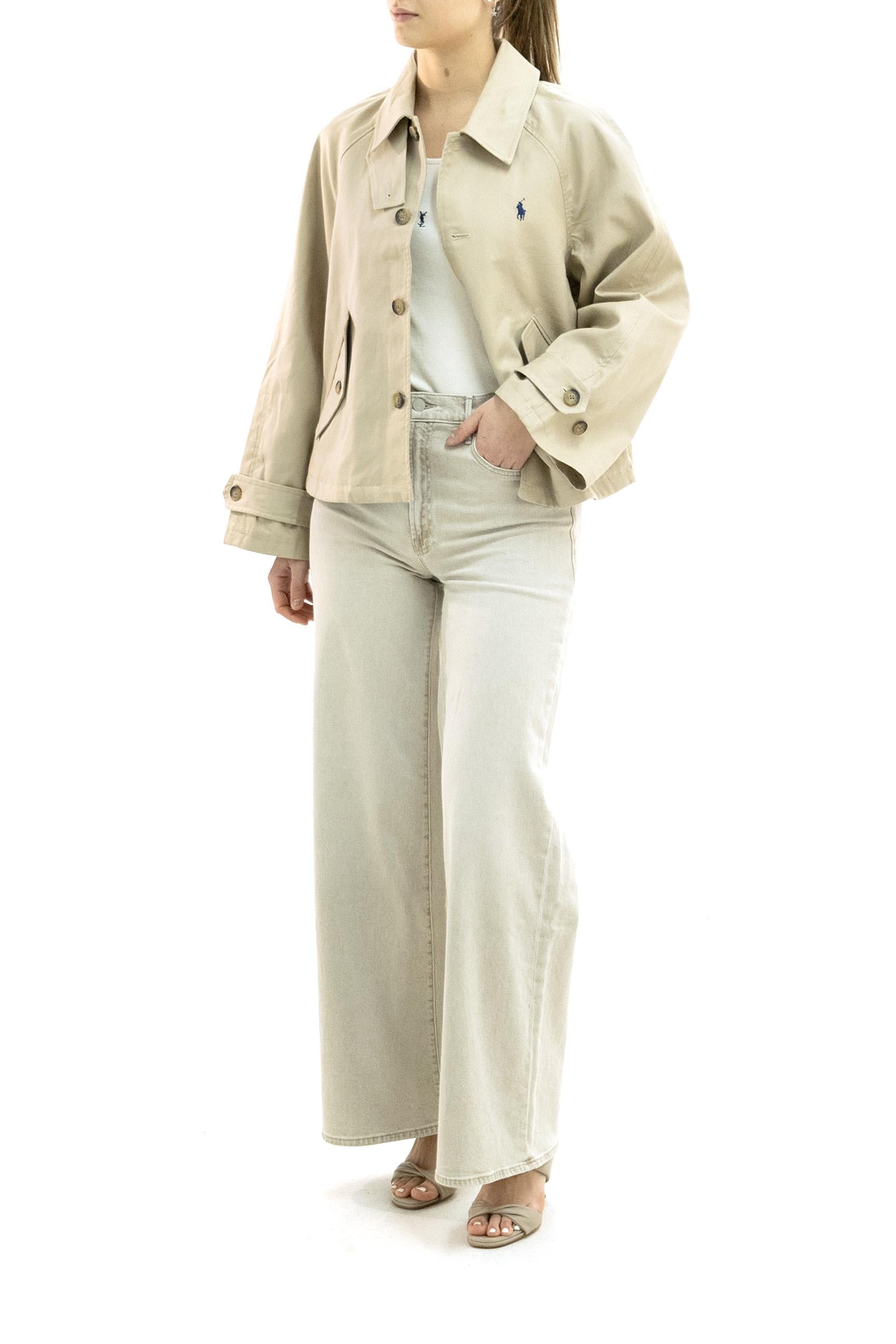 Giacca in Twill di Cotone colore beige<BR/> 211A93141001 BEIGE POLO RALPH LAUREN