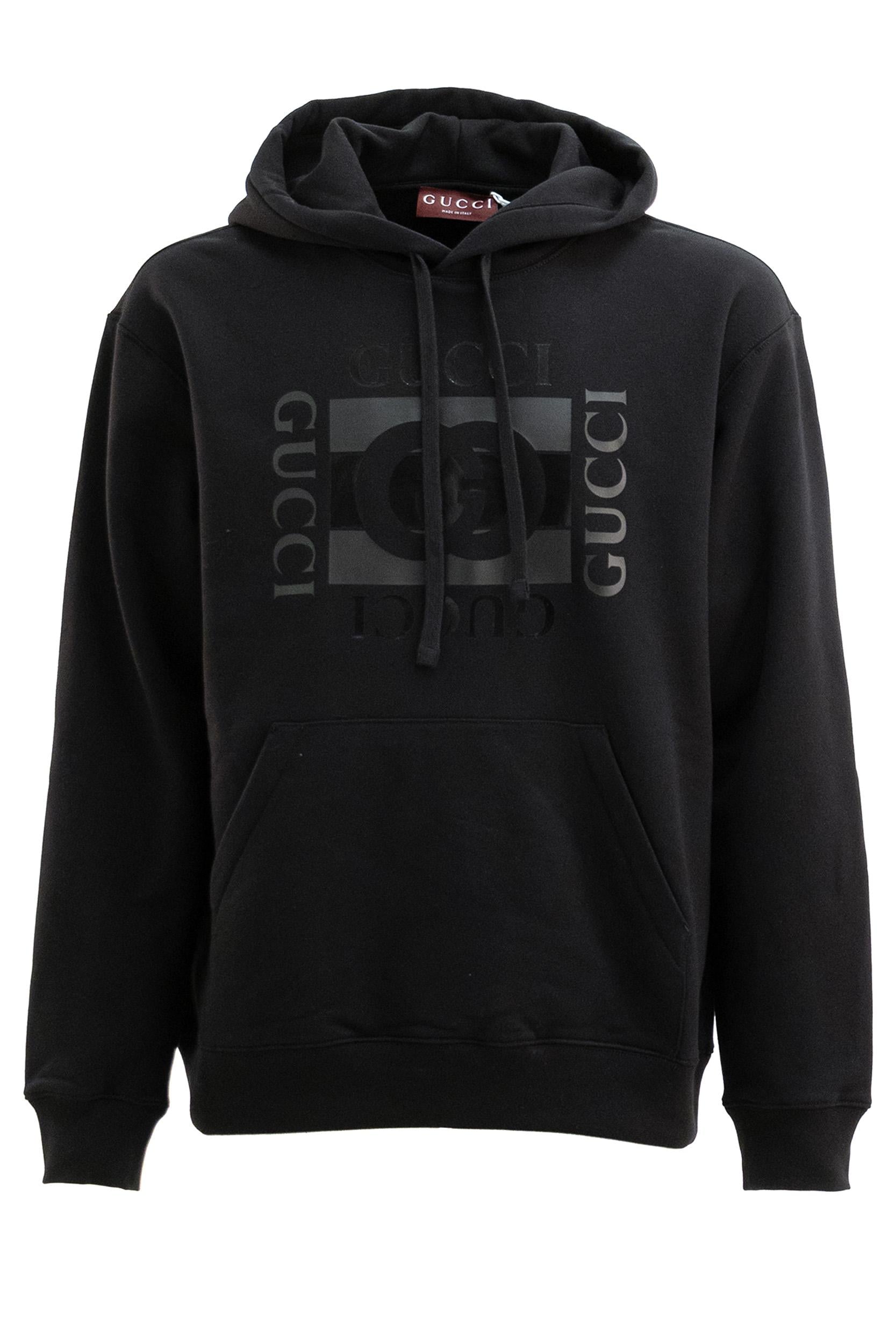 Felpa in Jersey di Cotone con Stampa<BR/> 855976 XJHNH 1152 GUCCI