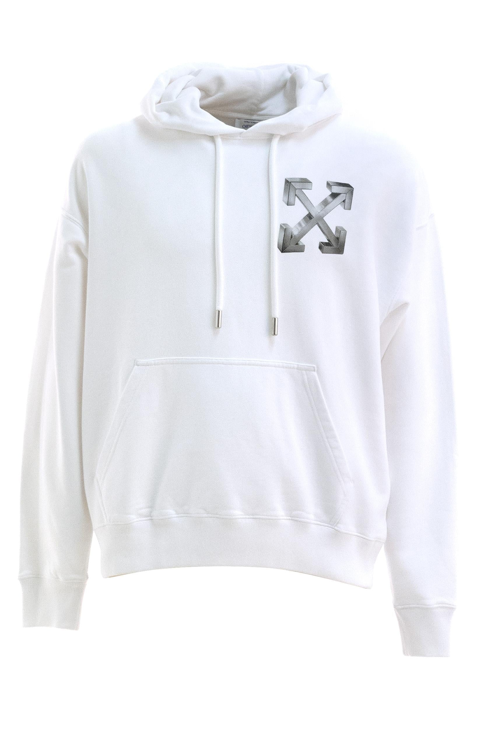 Felpa<BR/> OMBB085F25FLE00N 0172 OFF WHITE