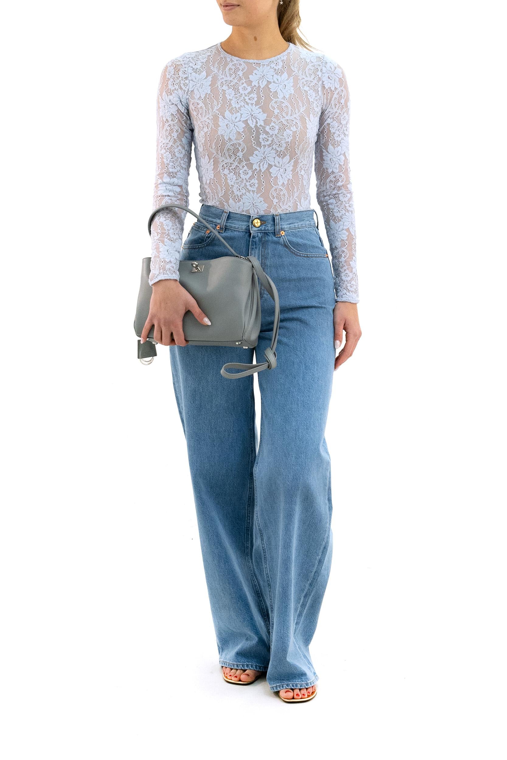 Body in Pizzo<BR/> 8622TC26R PALE BLUE ZIMMERMANN