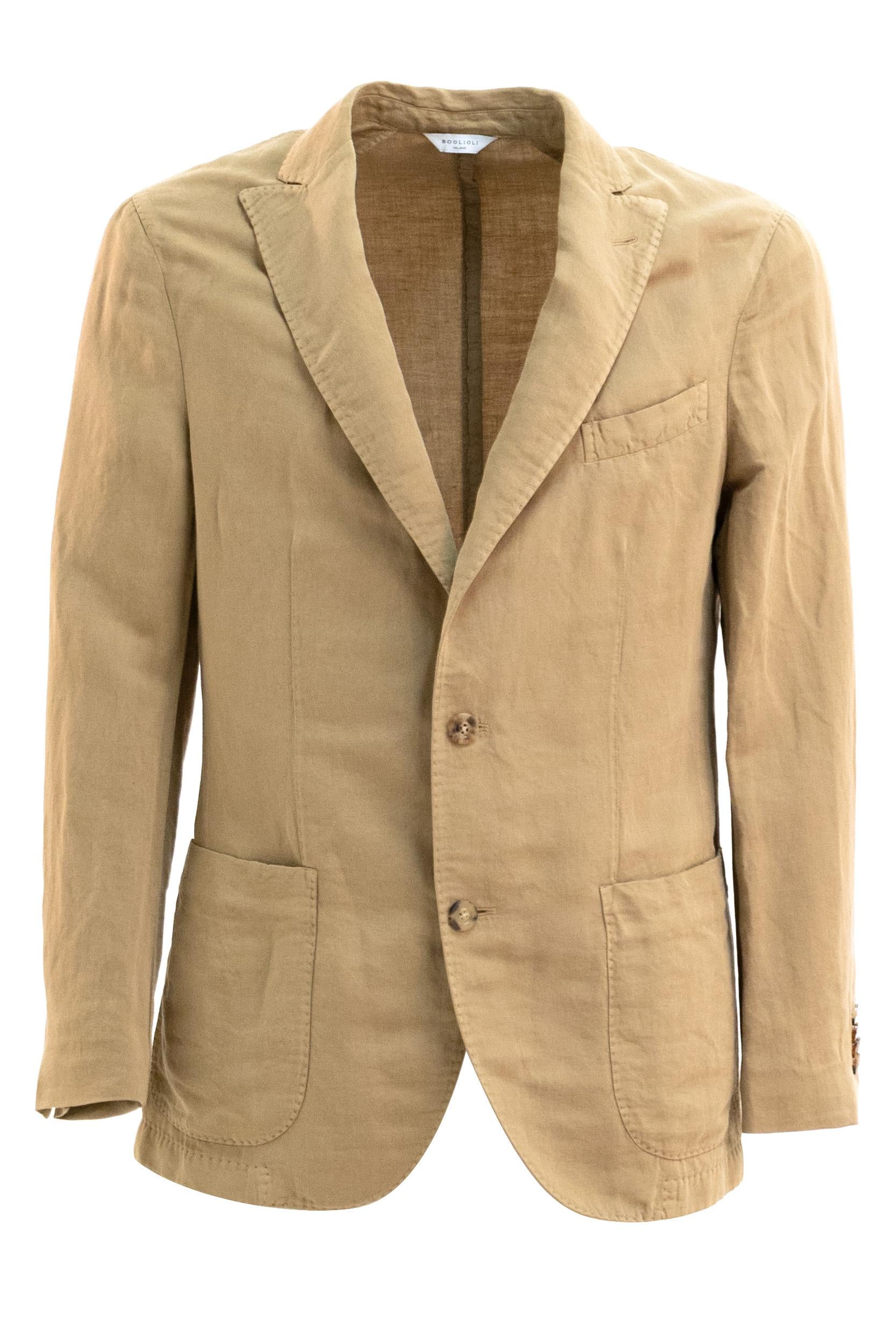 Abito in lino e cotone di colore beige<BR/> N63H2Q SA0444 0316 BOGLIOLI