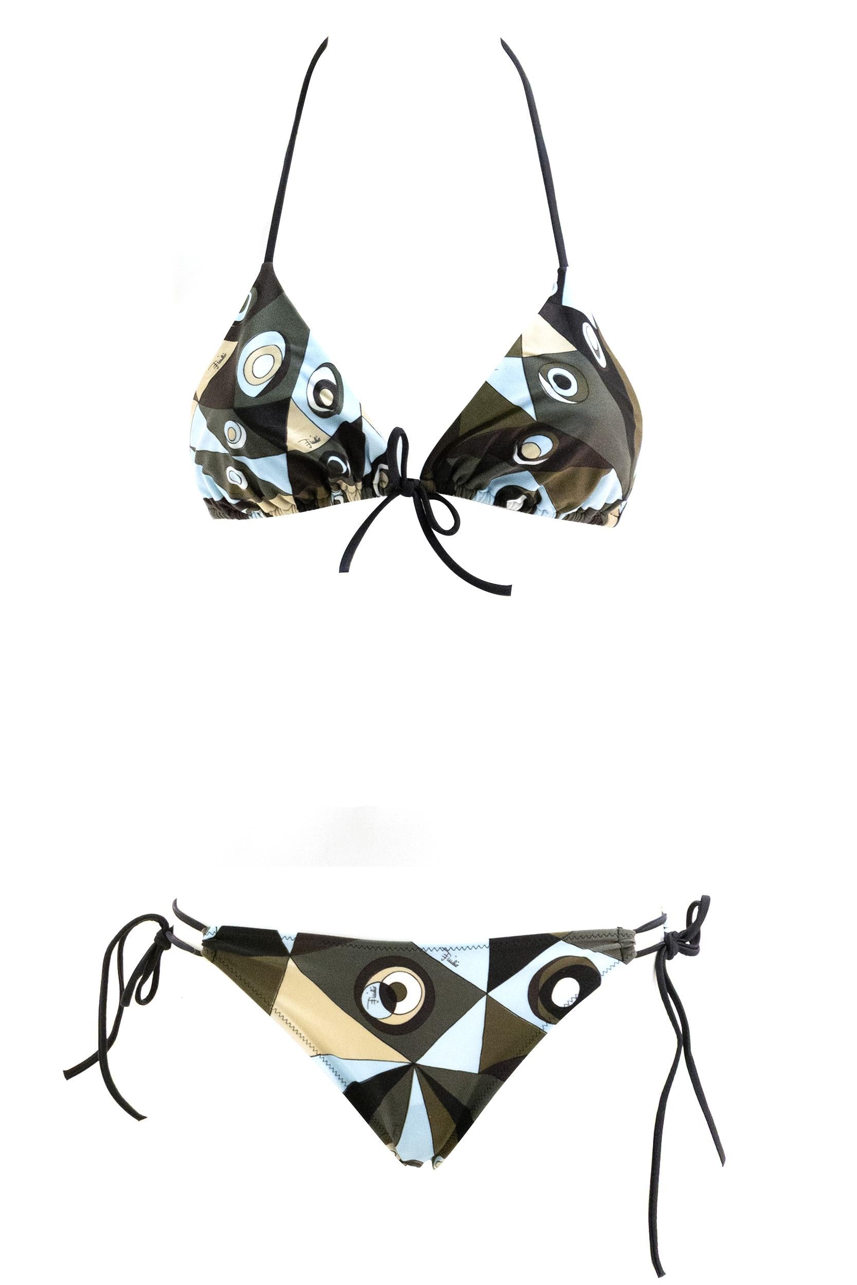 Slip bikini con stampa Occhi multicolore<BR/> 6HMX28 6H865 P18 EMILIO PUCCI