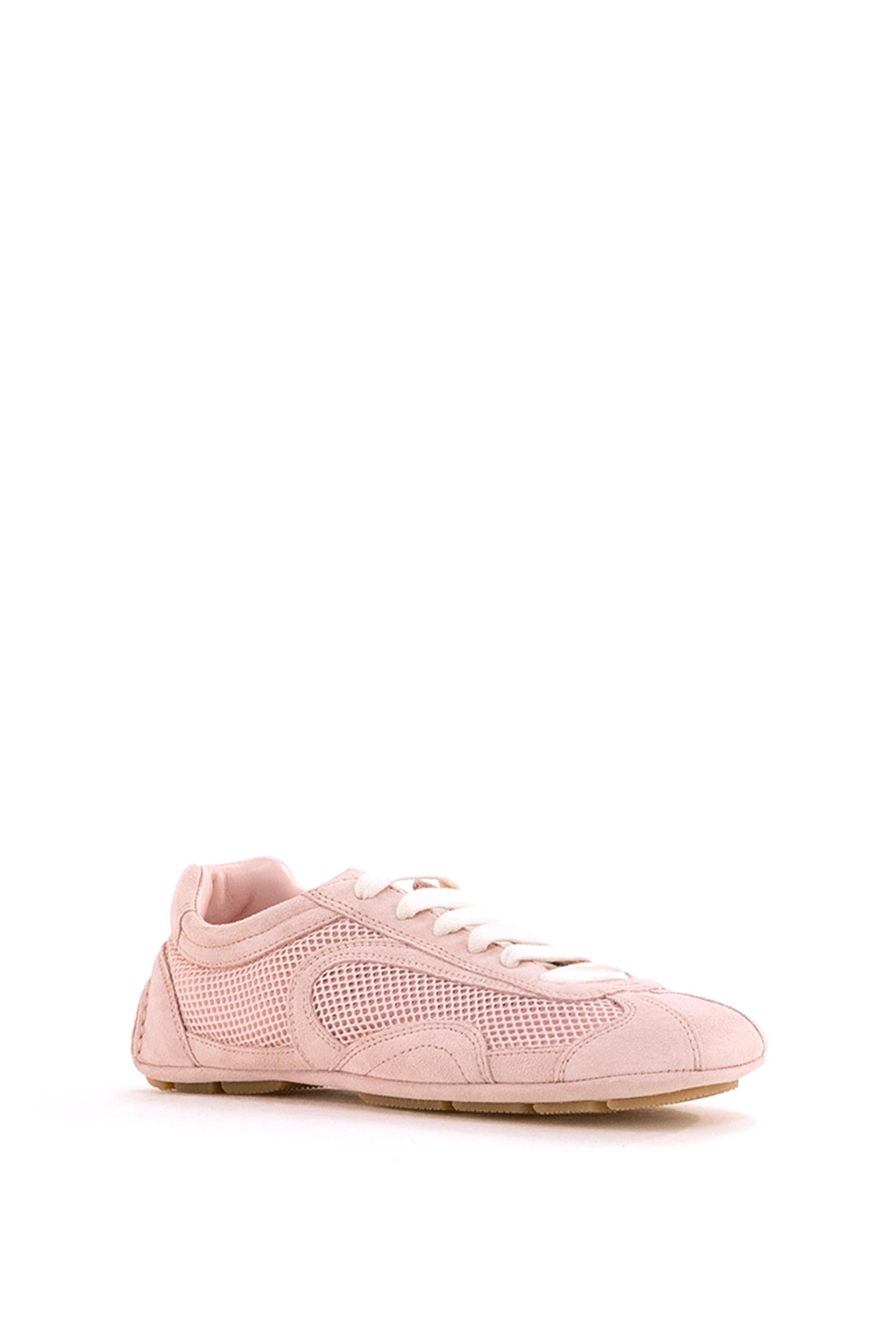 Sneakers Montecarlo Re-Edition 2005 in Re-Nylon e suede di colore rosa<BR/> 1E247O F D010 3D8C F0924 PRADA