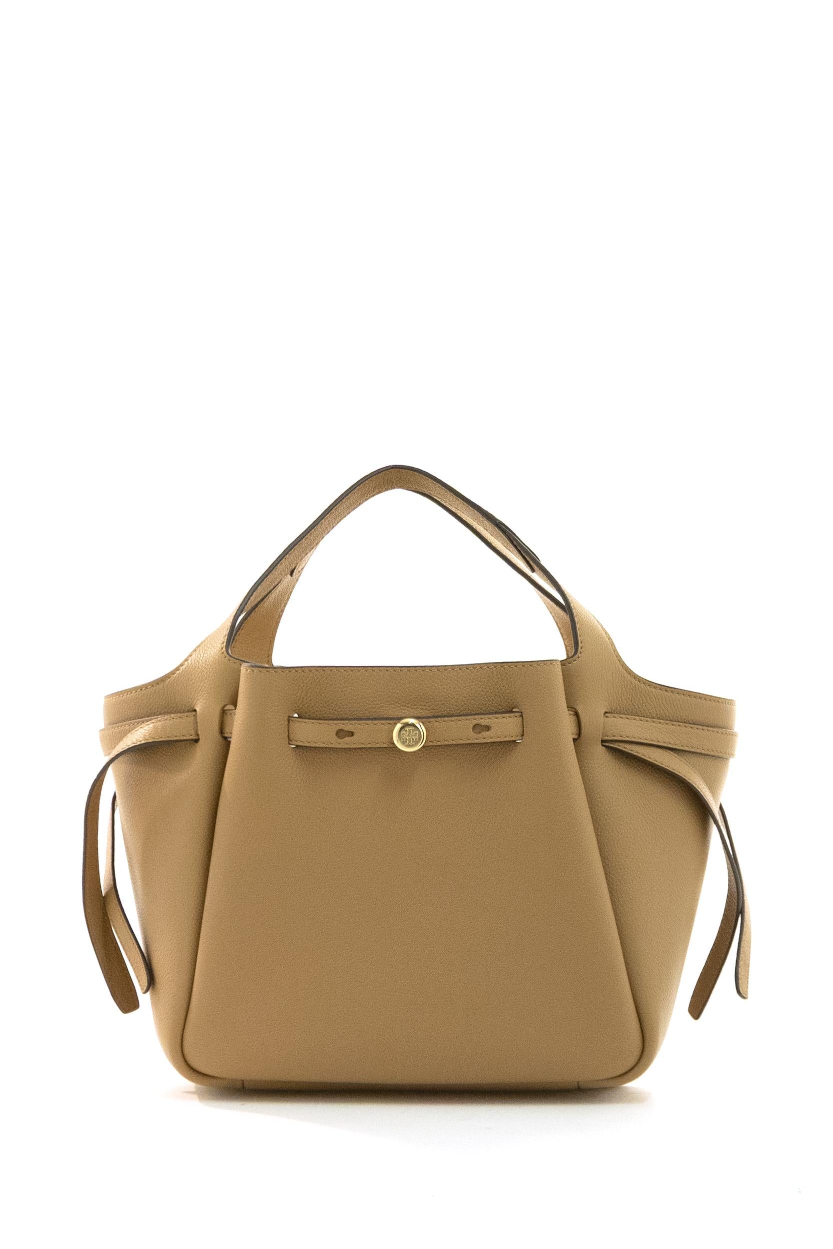 Borsa Romy in pelle martellata di colore marrone<BR/> 164866 227 TORY BURCH