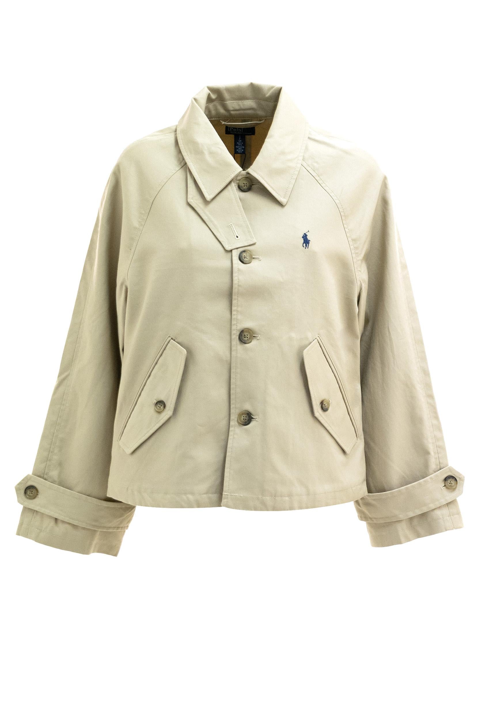 Giacca in Twill di Cotone colore beige<BR/> 211A93141001 BEIGE POLO RALPH LAUREN