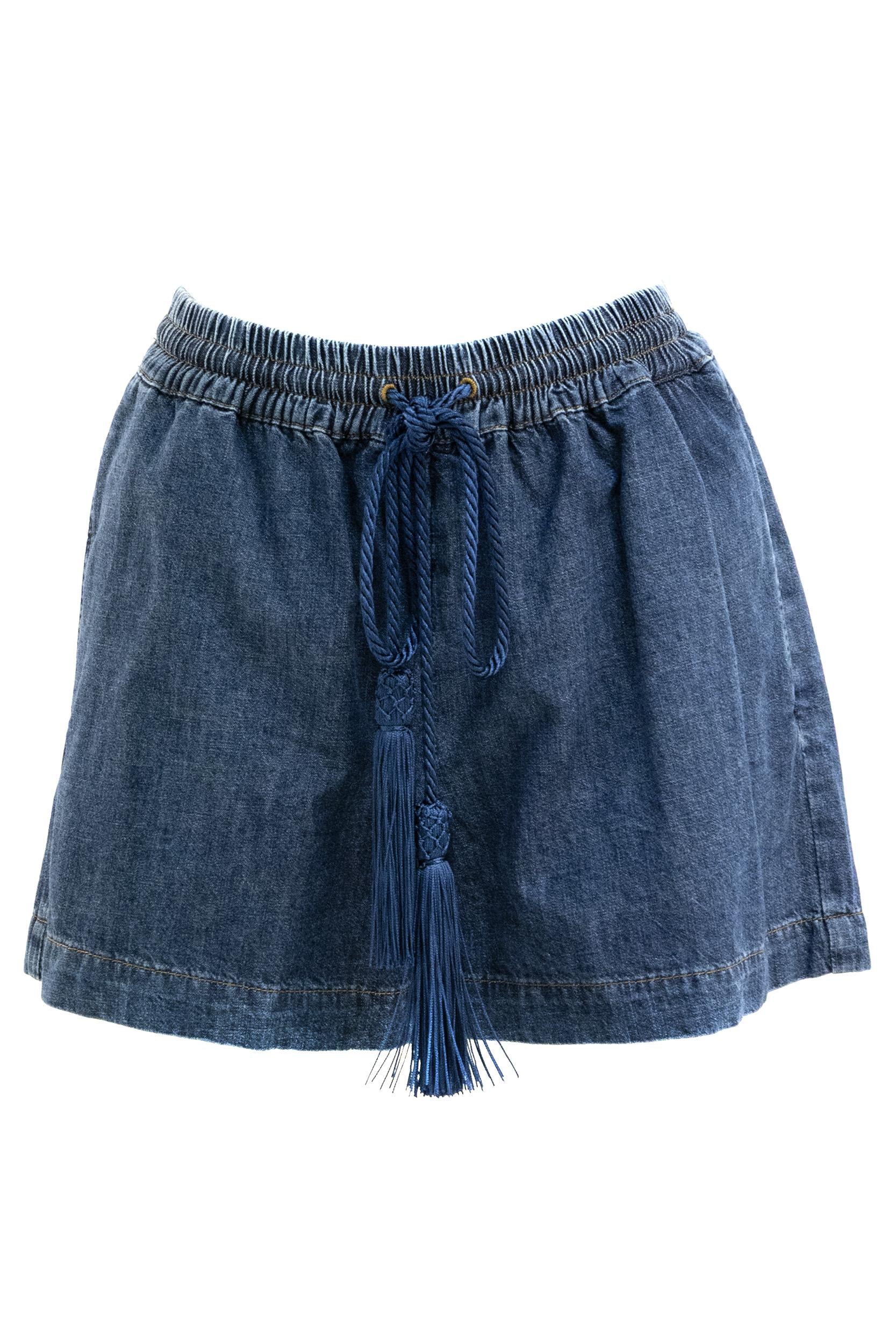 Shorts in Denim Chambray<BR/> 8B3DD5509YA 558 VALENTINO GARAVANI