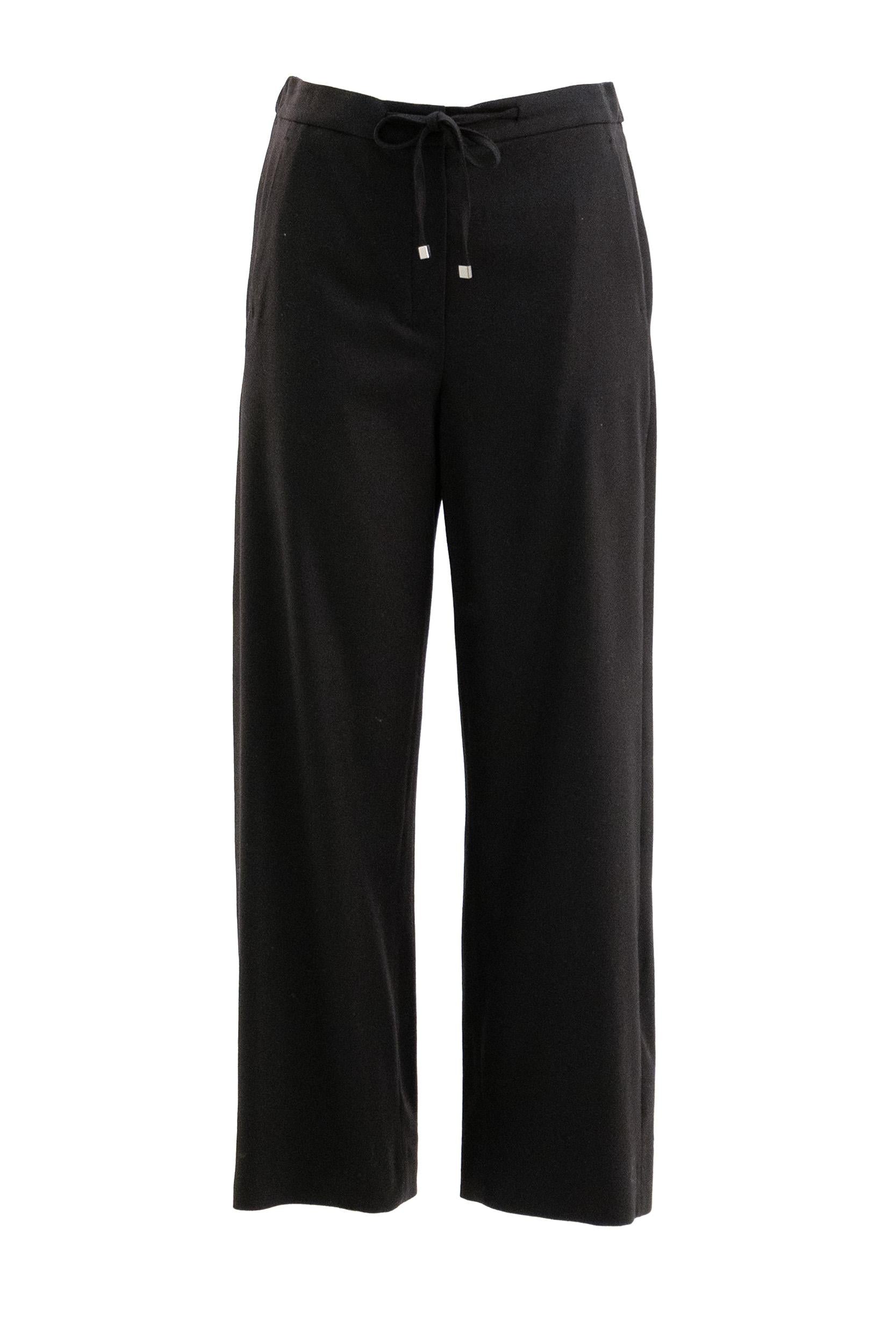 Pantaloni jogging Floria in flanella di lana stretch di colore nero<BR/> FLORIA 017 S MAX MARA