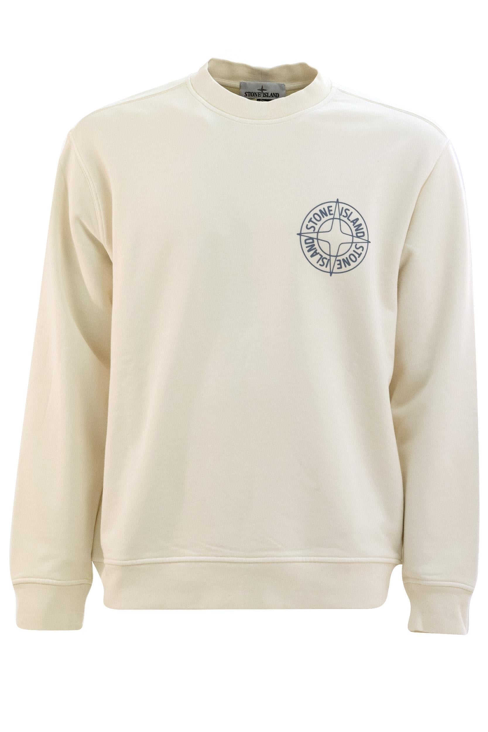 Felpa Girocollo in Cotone<BR/> L1S156100001 S0283 V0093 STONE ISLAND