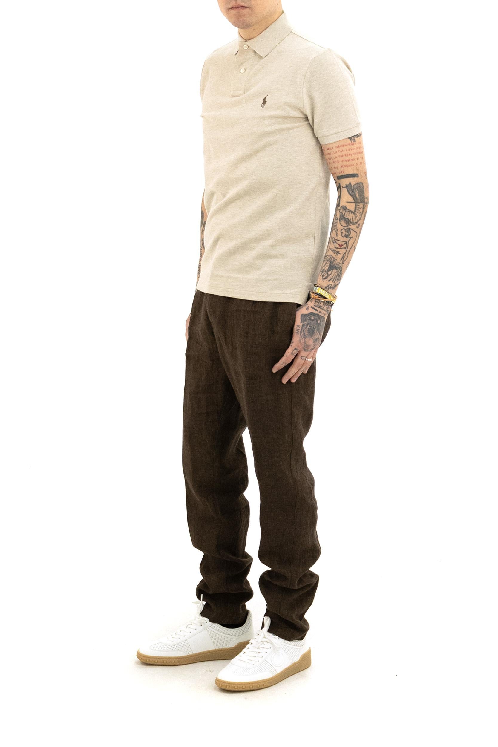 Polo in Piquet di Cotone<BR/> 710680784342 EXPEDITIO DUNE HEATHER POLO RALPH LAUREN