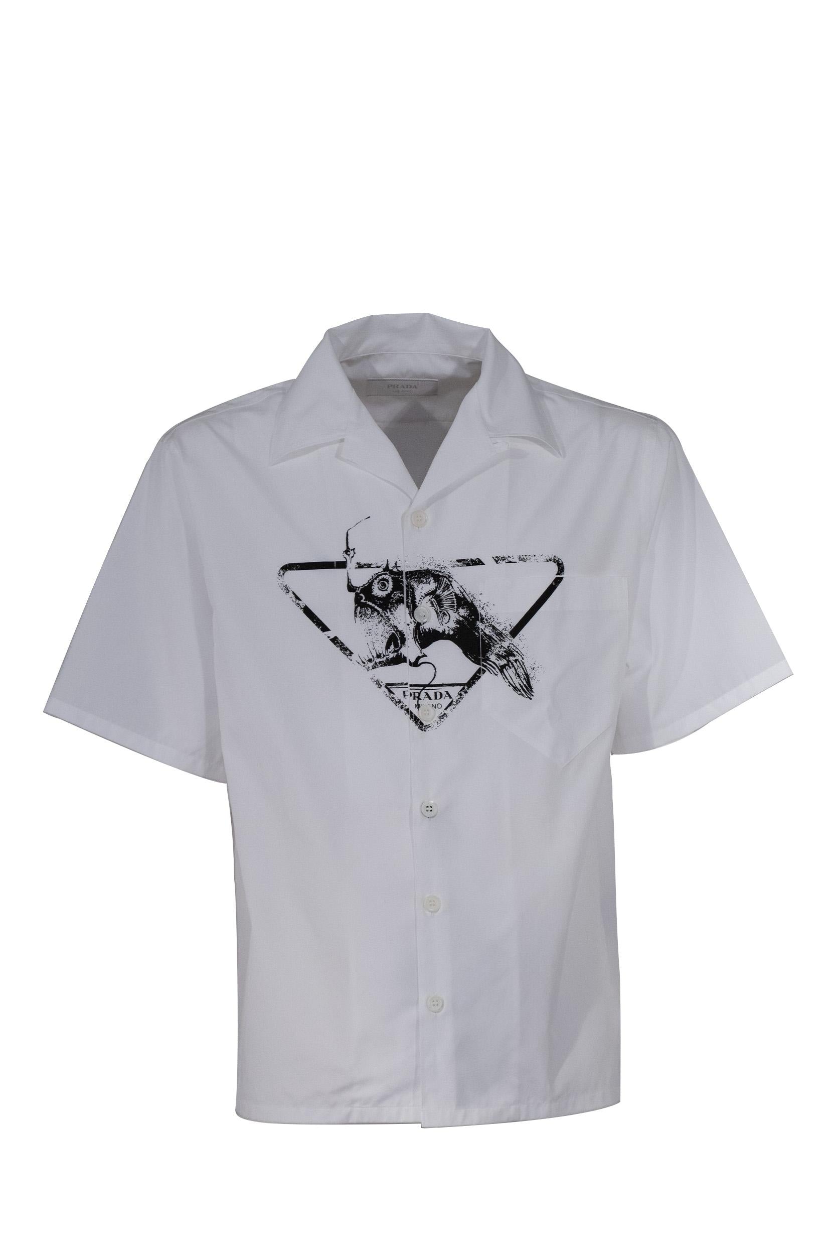 PRADA UCS339 S 211 10I0 Camicia manica corta<BR/> UCS339 S 211 10I0 F0009 PRADA