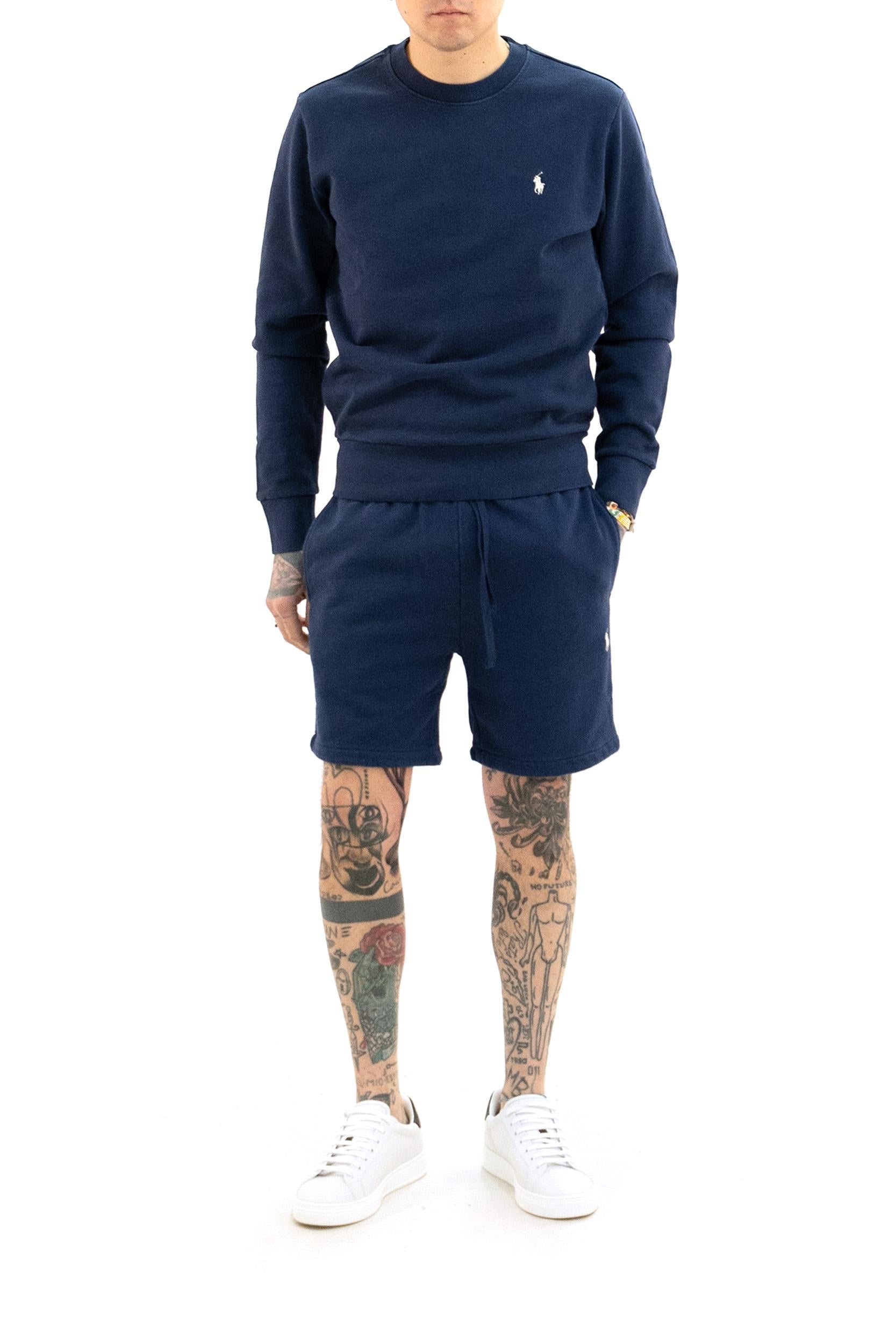 Felpa in Cotone Loopback<BR/> 710916689017 NAVY POLO RALPH LAUREN