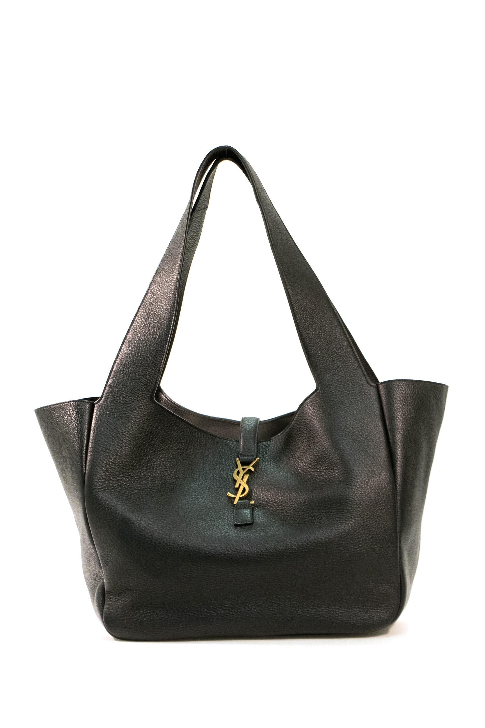 Borsa Le 5 à 7 a spalla in pelle di daino color nero 763435 AADUU 1000 SAINT LAURENT