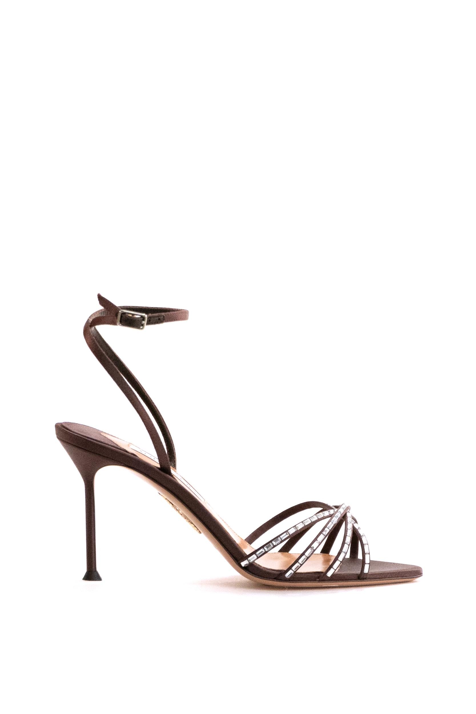 Sandali Tell Me Crystal<BR/> TLCMIDSO-SAT-MHA MOCHA AQUAZZURA