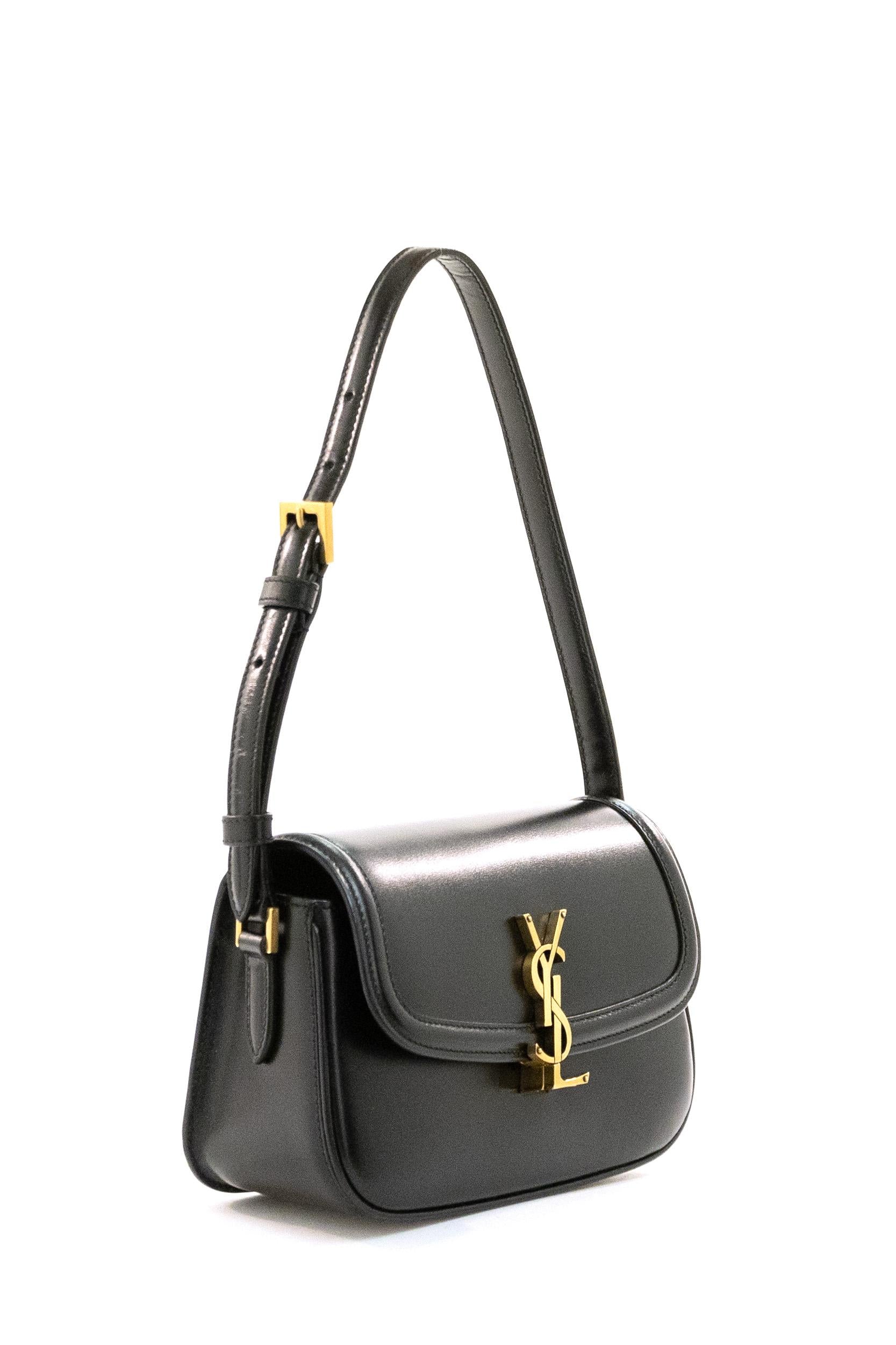 Borsa Solferino in pelle Box color nero<BR/> 843524 0SX0W 1000 SAINT LAURENT