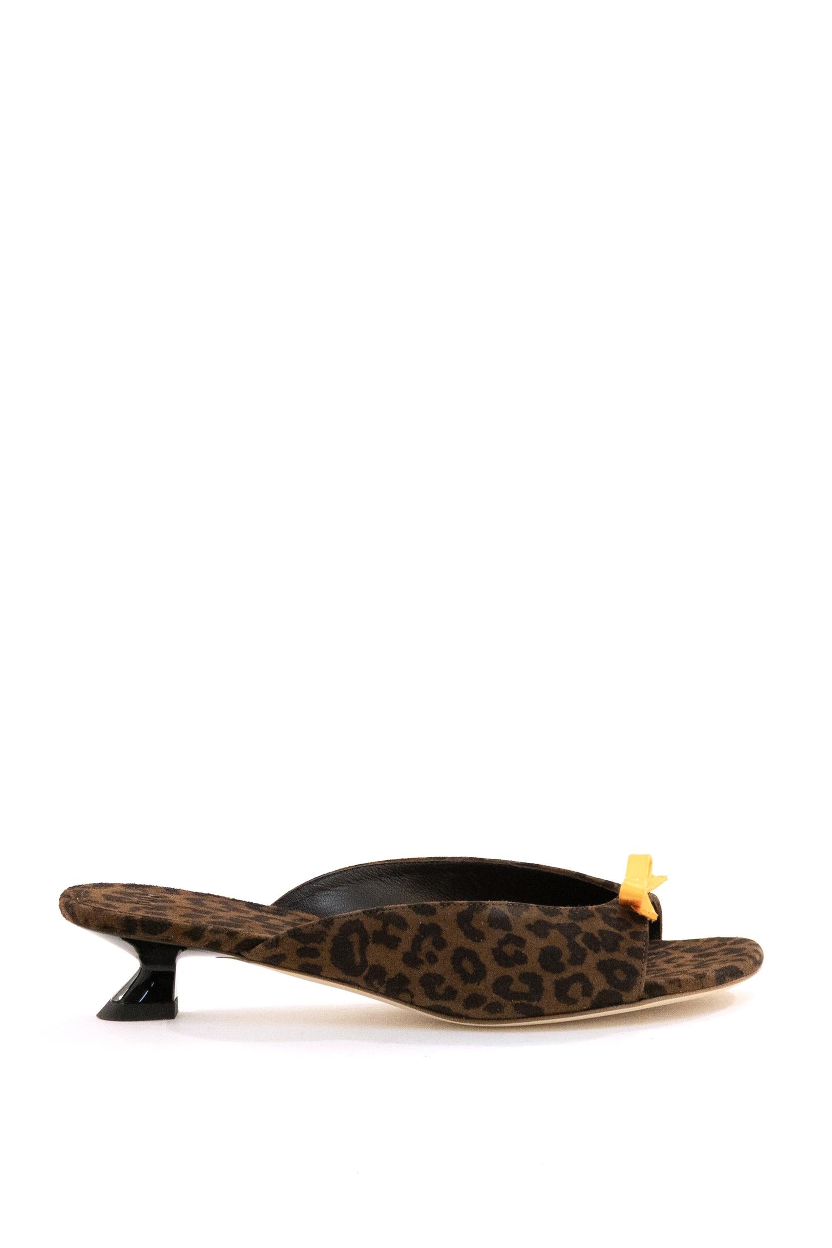 Sandali Penny in Camoscio Stampa Leopardo<BR/> 326SC004.F.1313258 LEOPARD 3JUIN