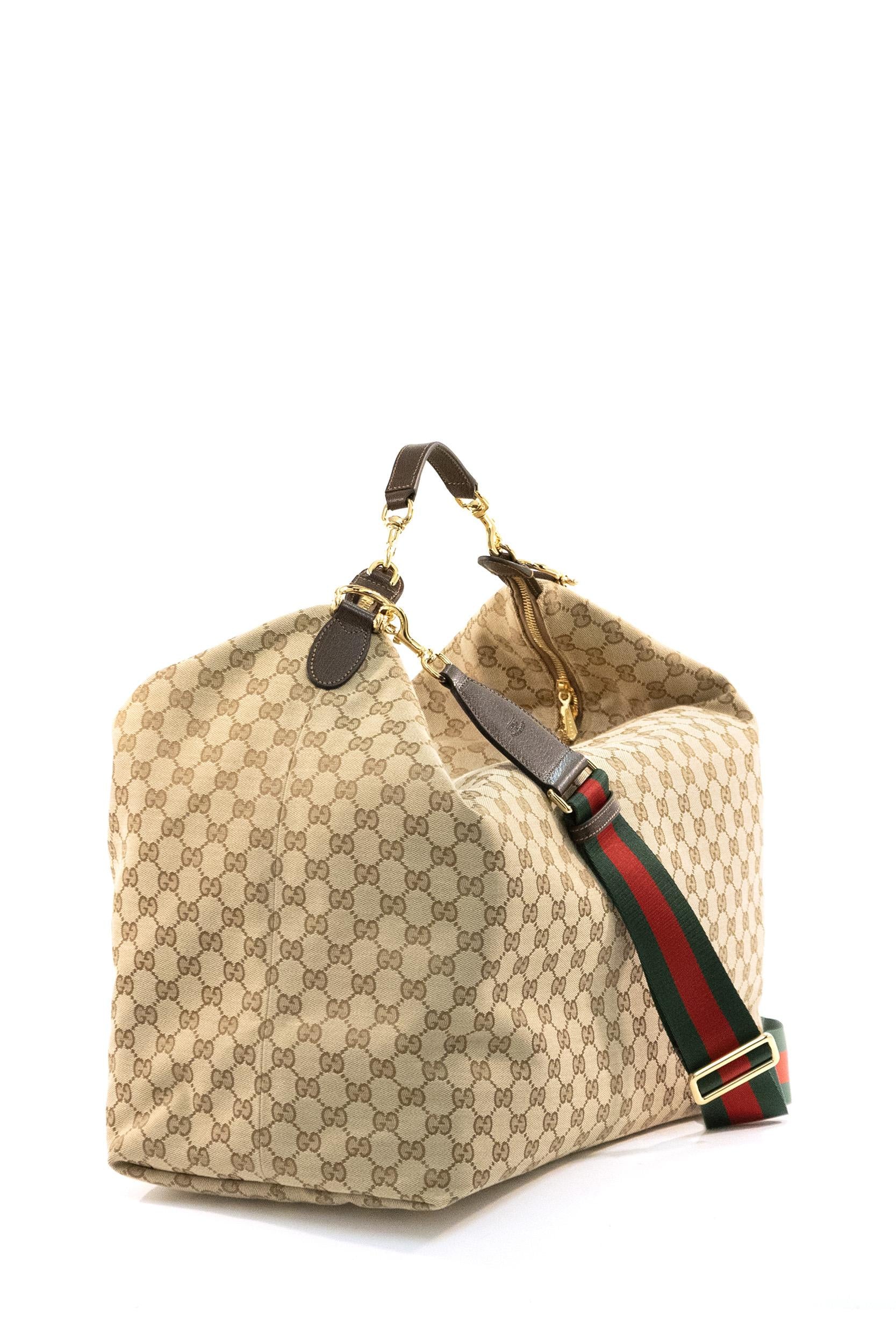 Borsa Brera in tela GG sabbia e marrone scuro<BR/> 864485 FAFV9 9653 GUCCI